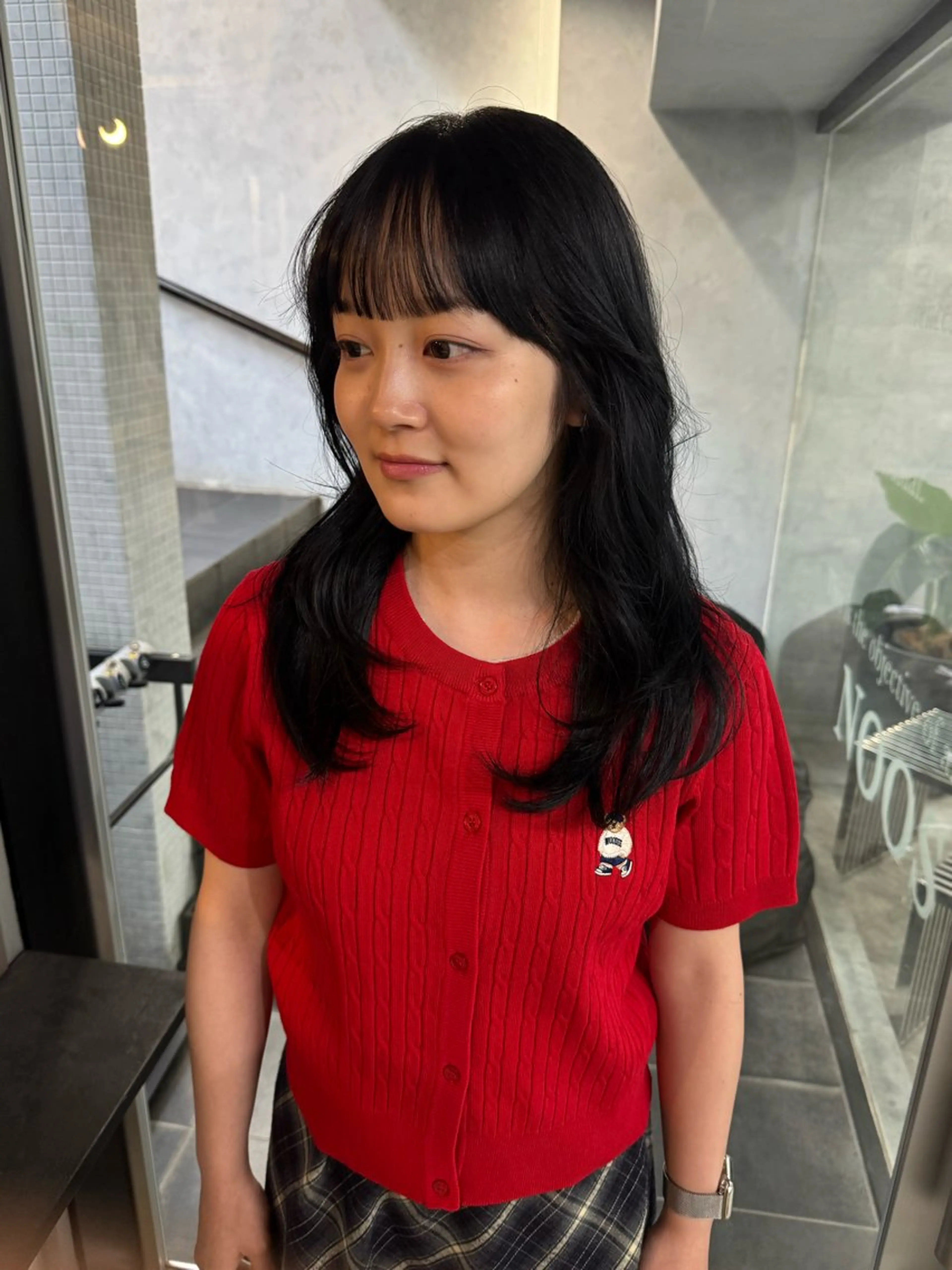 セミロング カラー あなたのお悩み改善" You"💚❤️💛のヘアスタイル