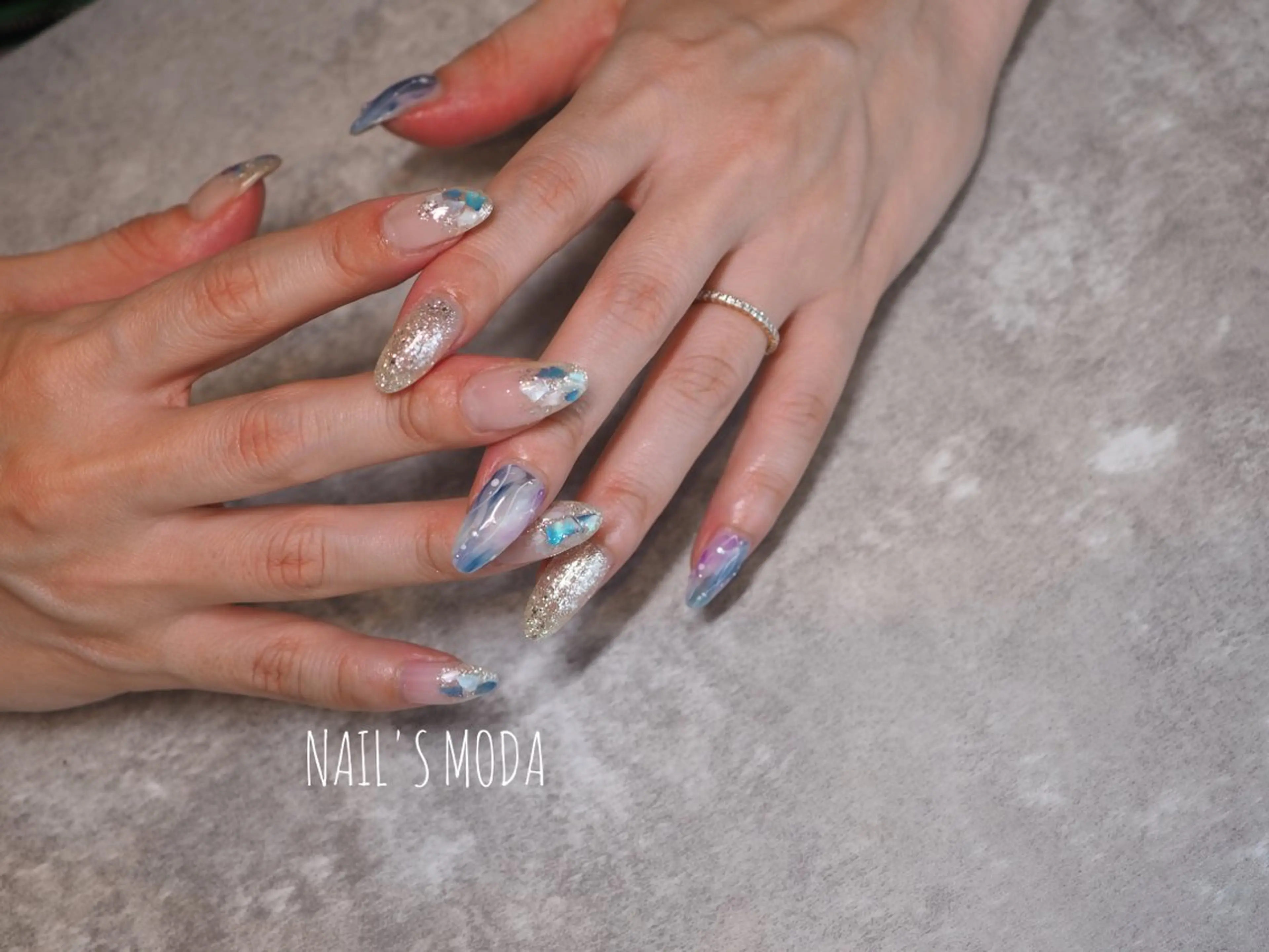 ネイル ブルー NAIL'S MODAのネイルデザイン
