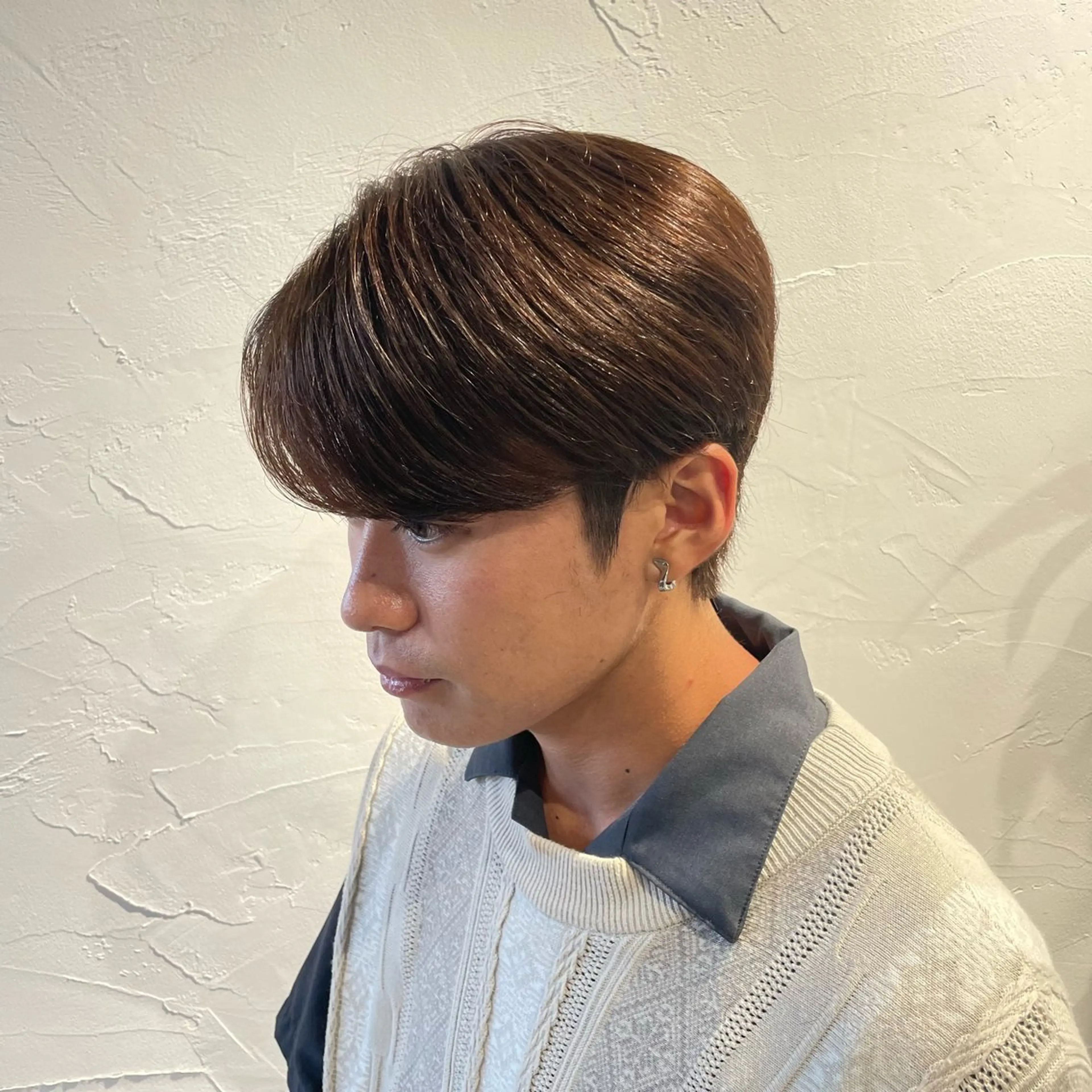 ショート カラー メンズ センターパート メンズ韓国風 韓国風ヘア feliz🤍 RINAのマツエク・マツパデザイン