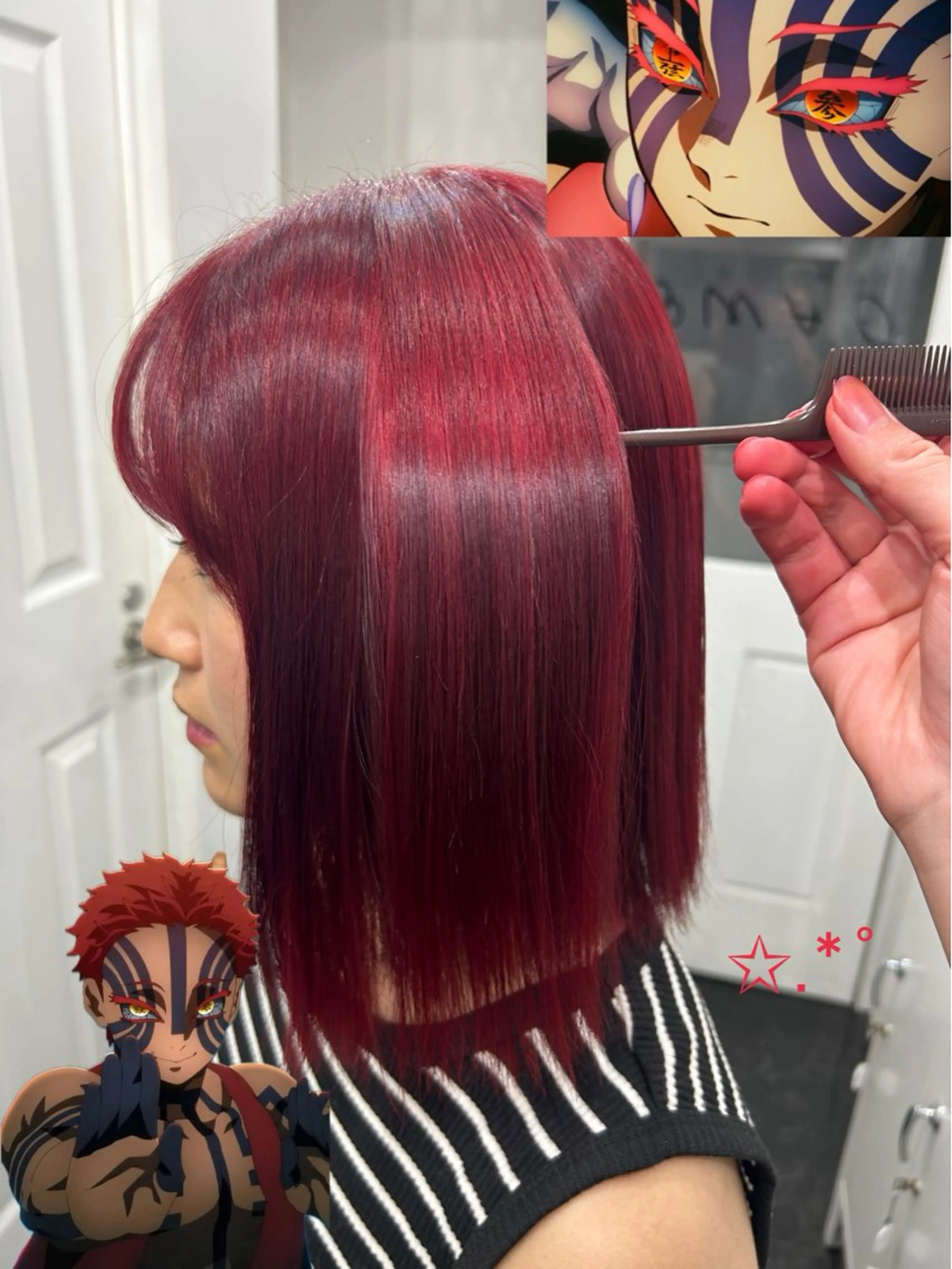 ミディアム ヘアカラー 🪼モモカ/デザイン ハイトーン🪼⟡.·のヘアスタイル