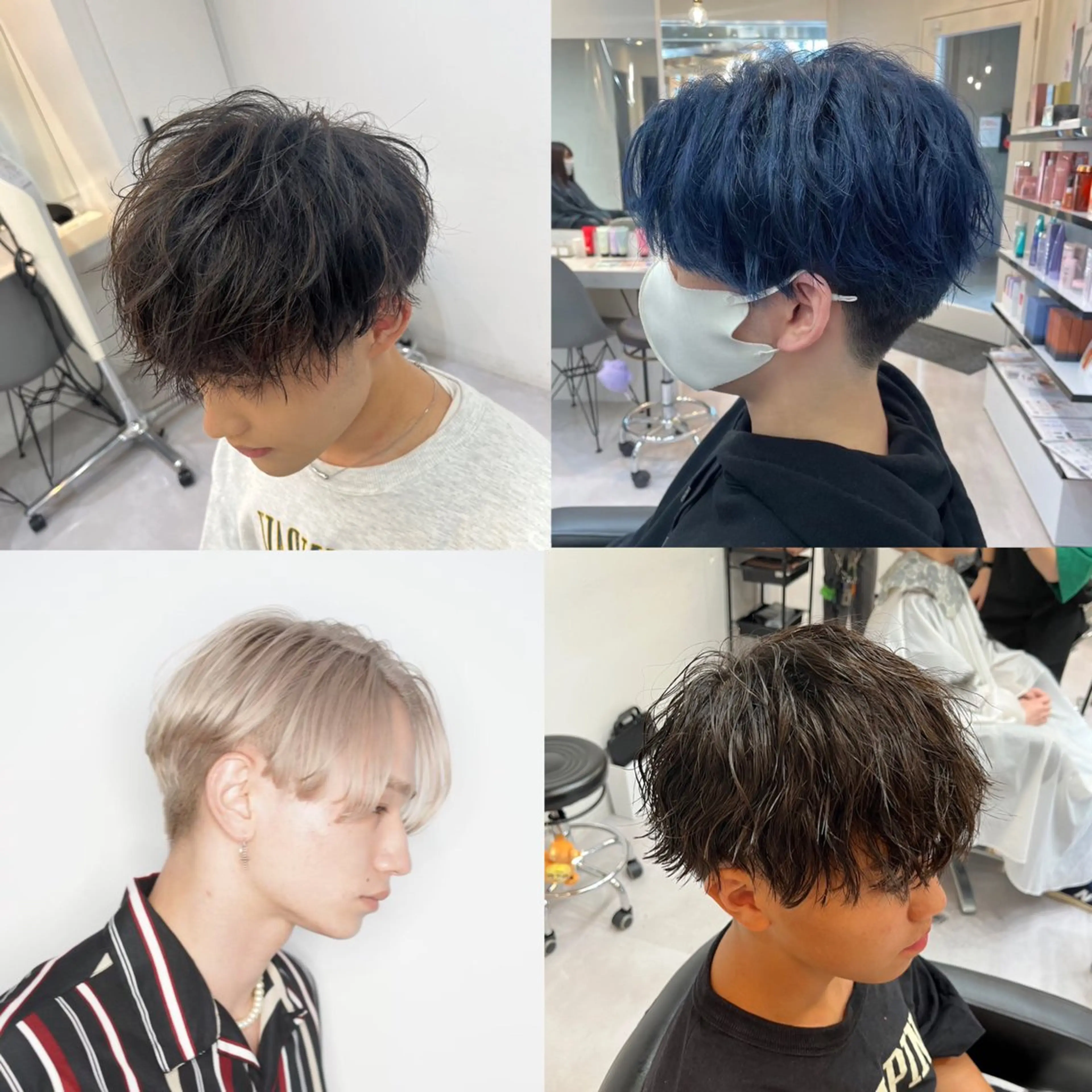 カラー パーマ メンズ 暗髪つや髪💫 岡本彩花のヘアスタイル