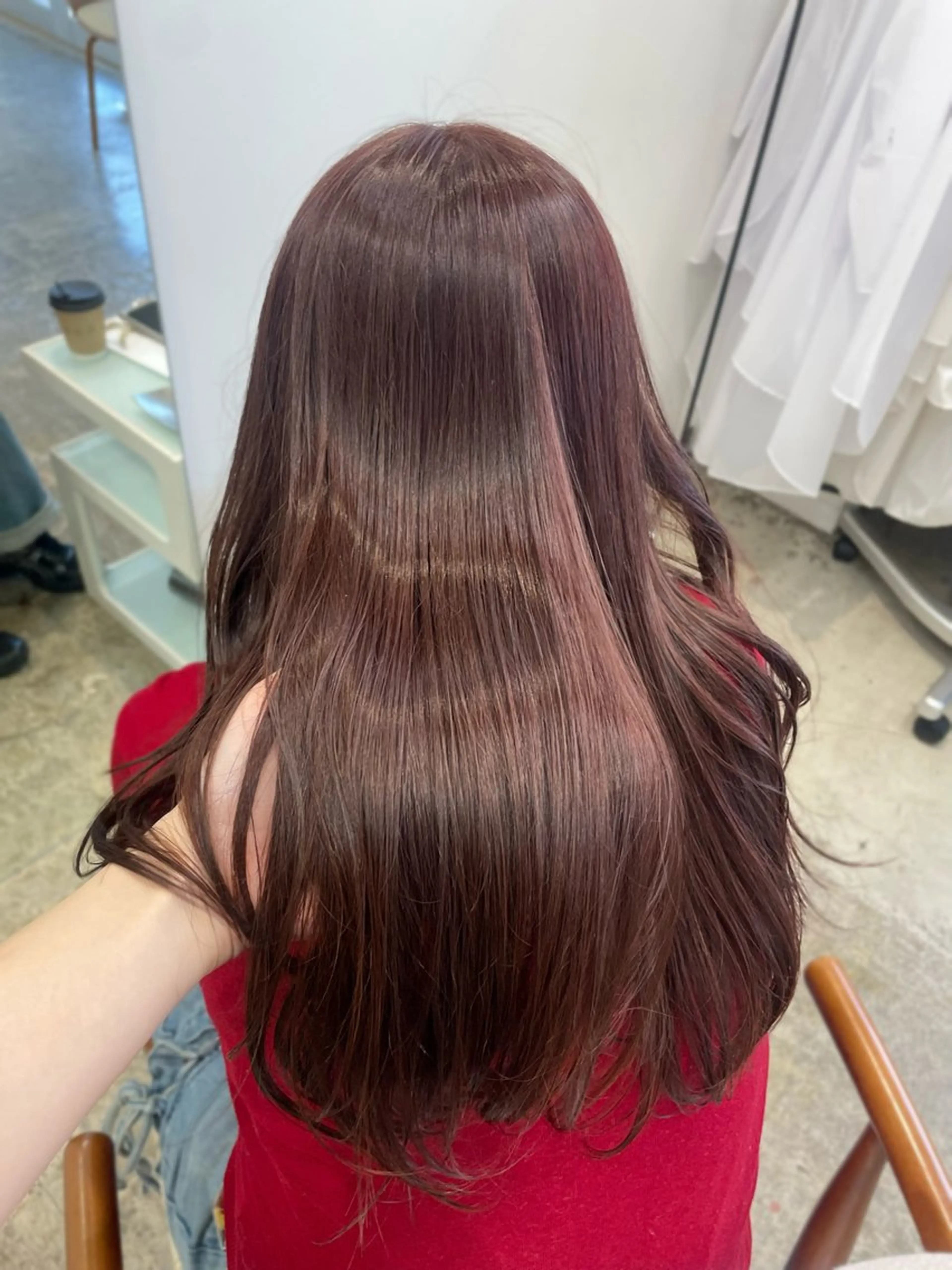 ロング カラー ヘアカラー トリートメント 𝘚𝘶𝘻𝘶 𓂃𓈒𓏸のヘアスタイル