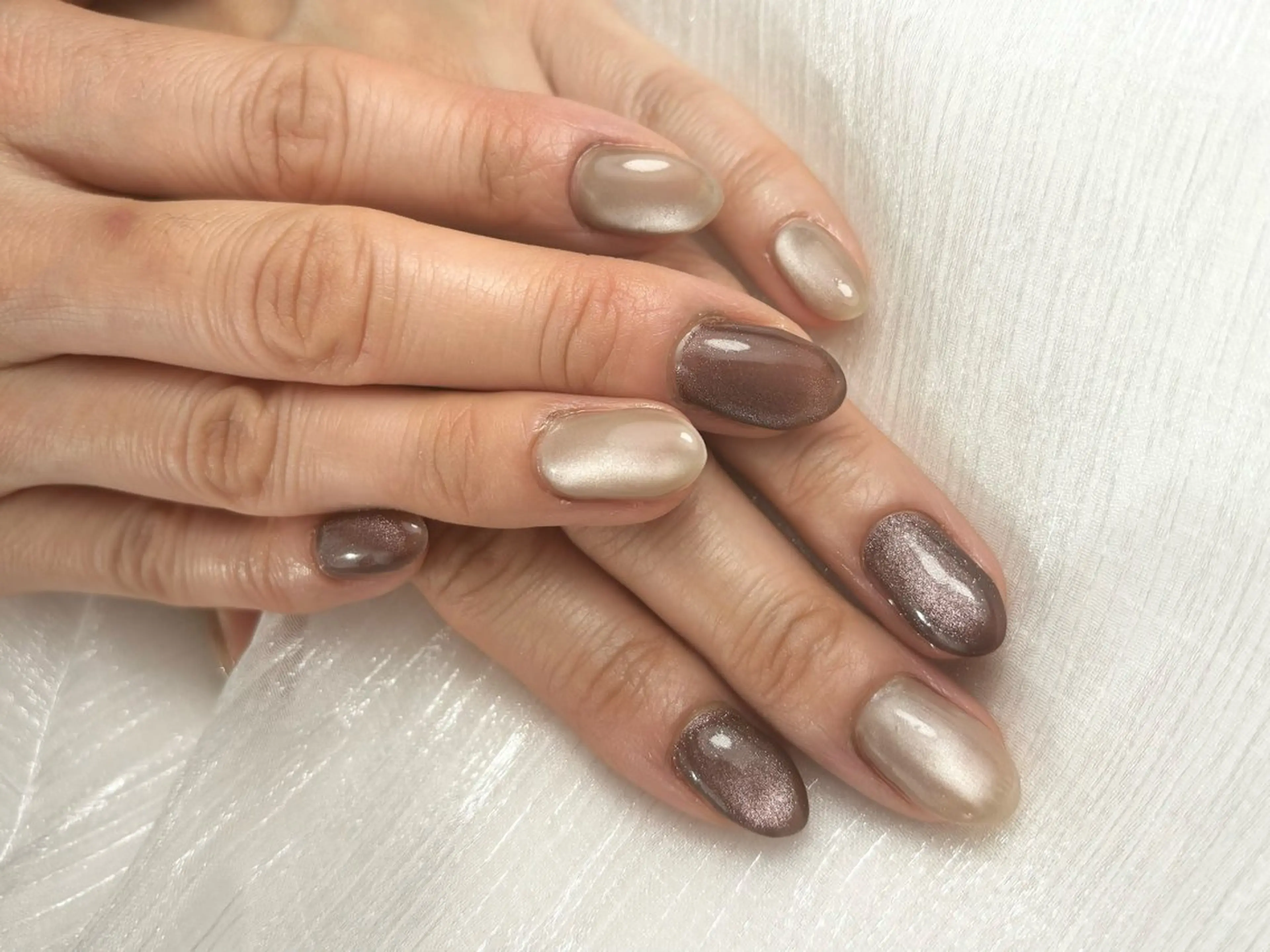 ネイル ブラウン ハンドネイル MIKA ♡のネイルデザイン