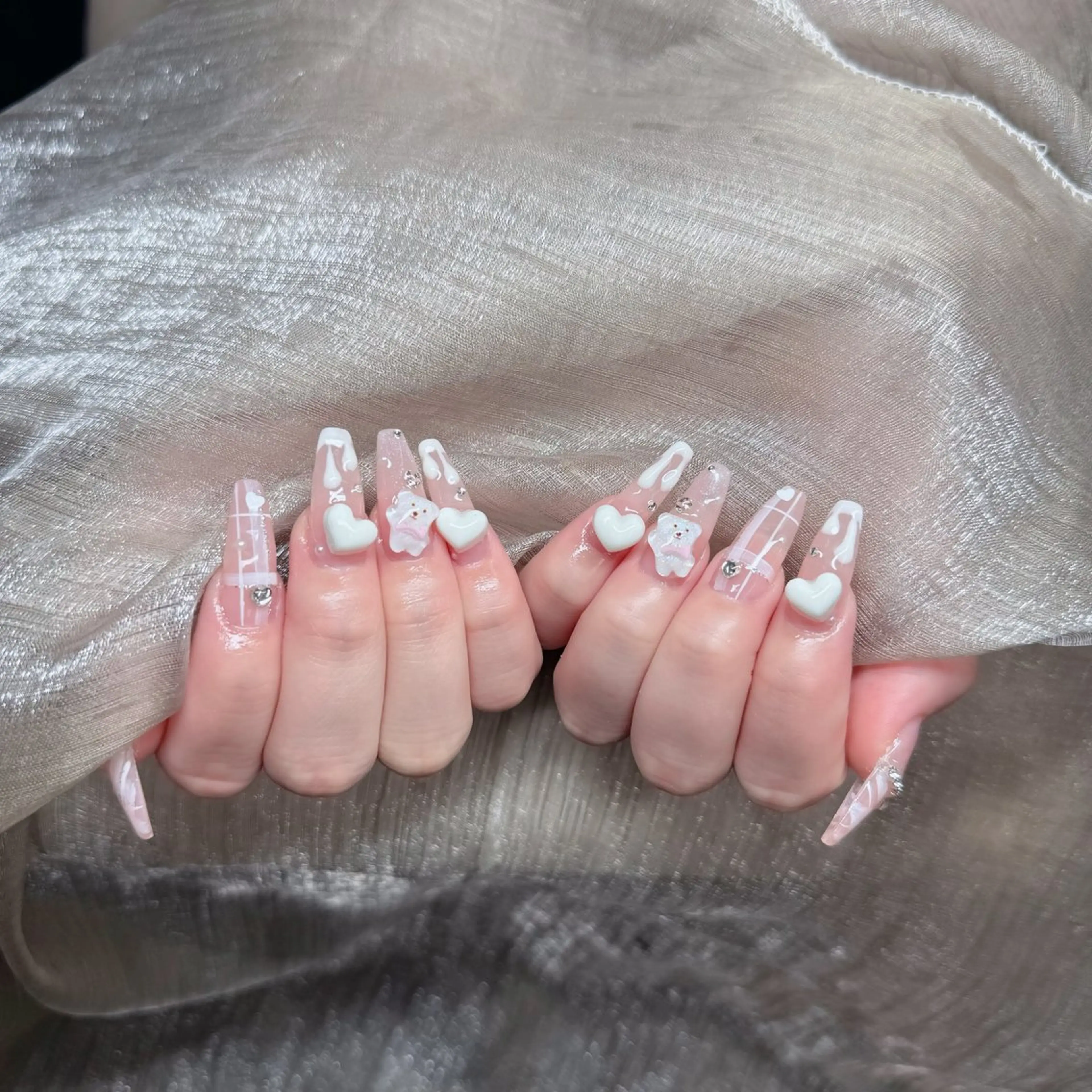 ネイル アートネイル フレンチネイル ジェルネイル 韓国ネイル マグネットネイル Lenie Shinokuboのネイルデザイン