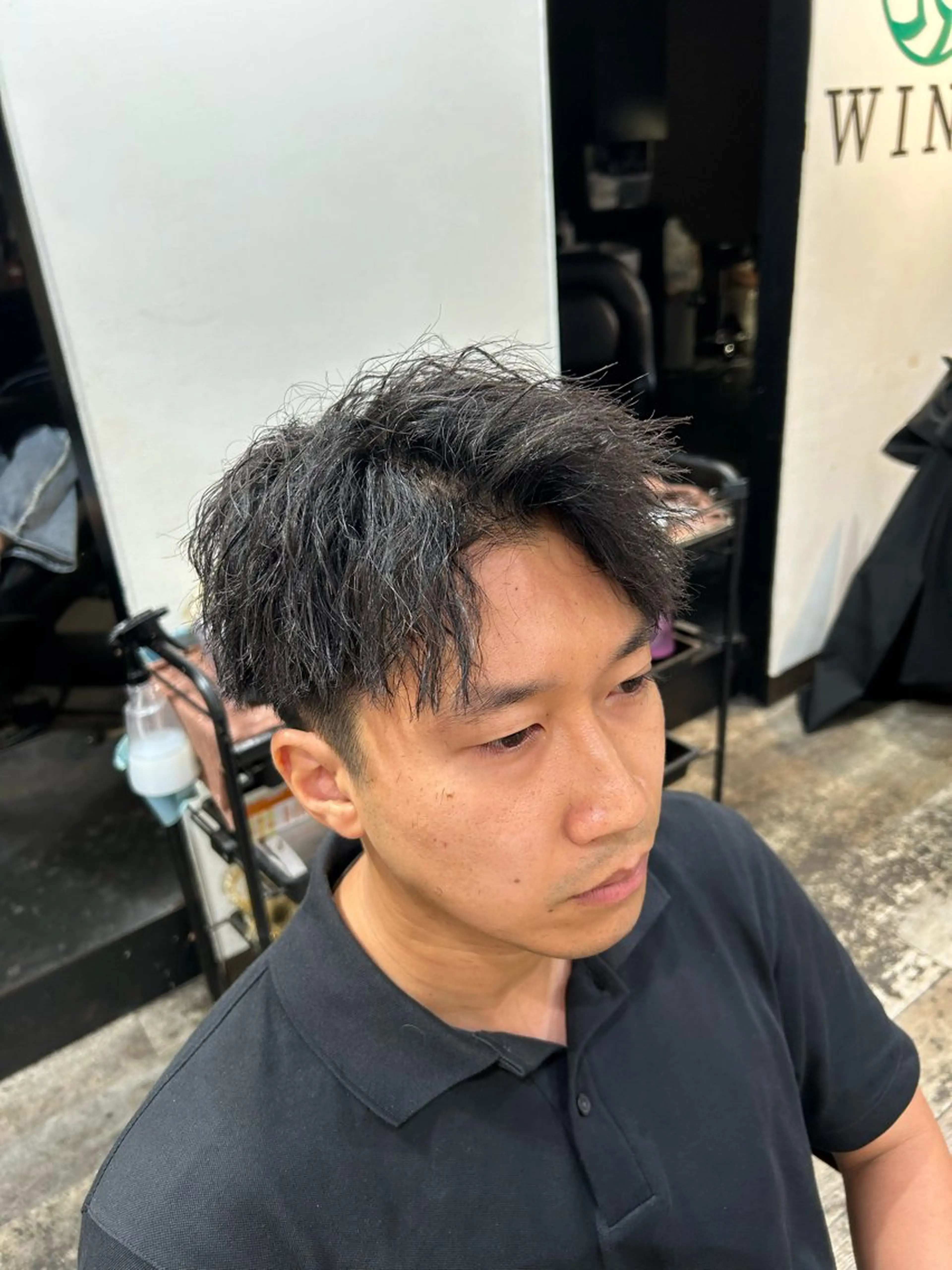 パーマ メンズ カット パーマ メンズ美容室 難波北川司のヘアスタイル