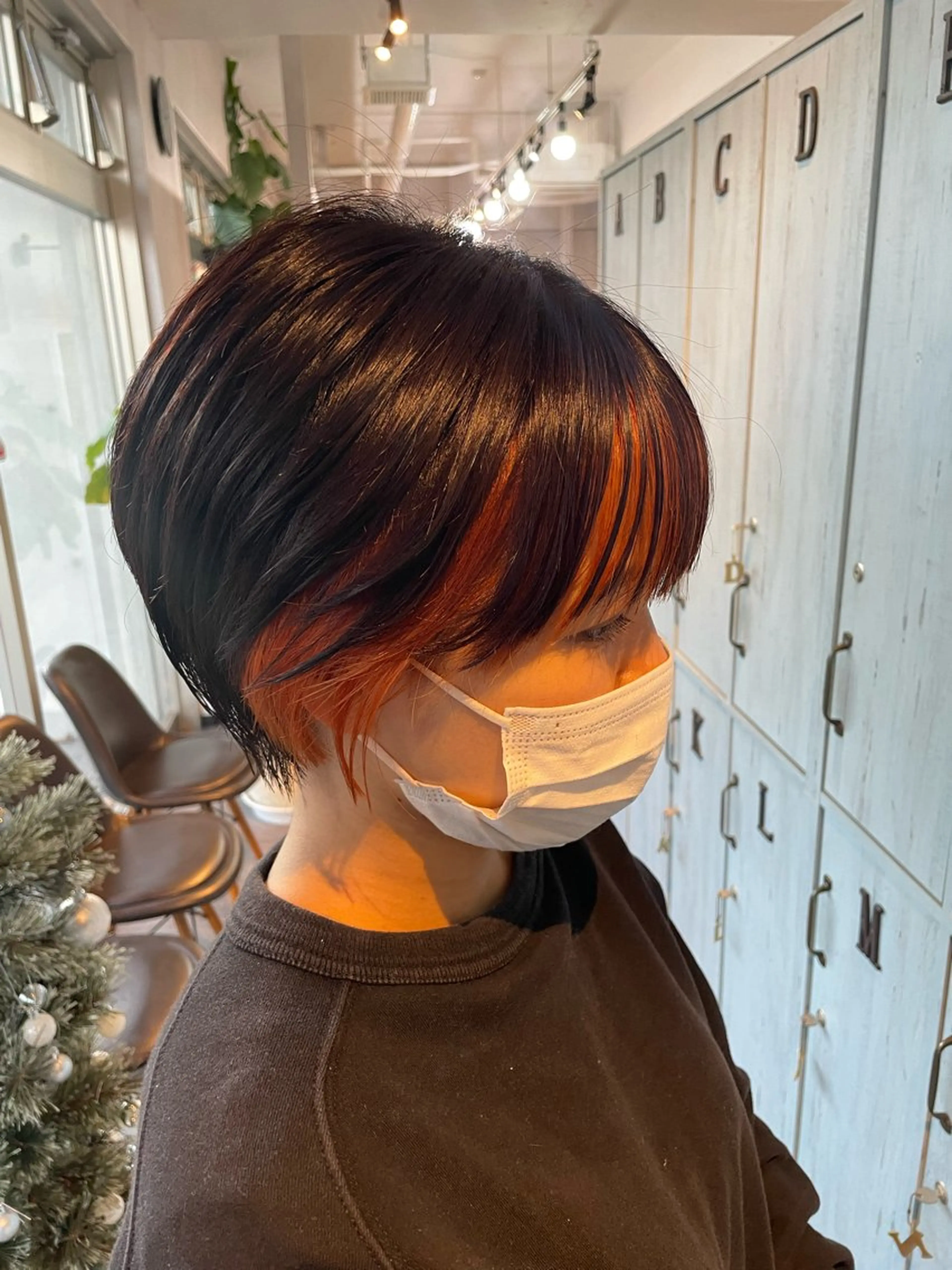 ショート カラー ヘアカラー トリートメント 【ボブ/透明感カラー 】🎀上村美緒🎀のヘアスタイル