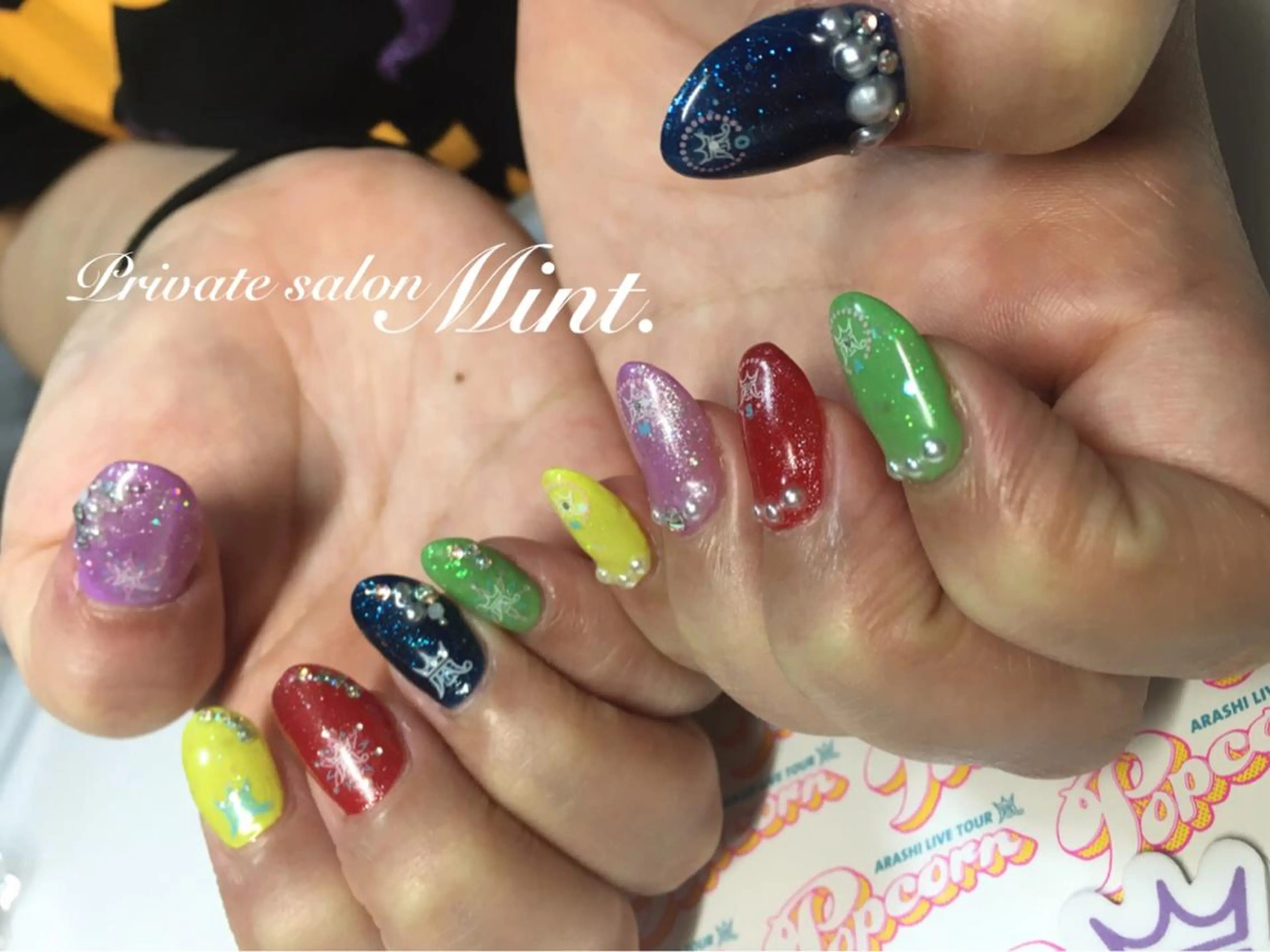 ロング ネイル ジェルネイル 持ち込み ハンドネイル Mint. nailのネイルデザイン