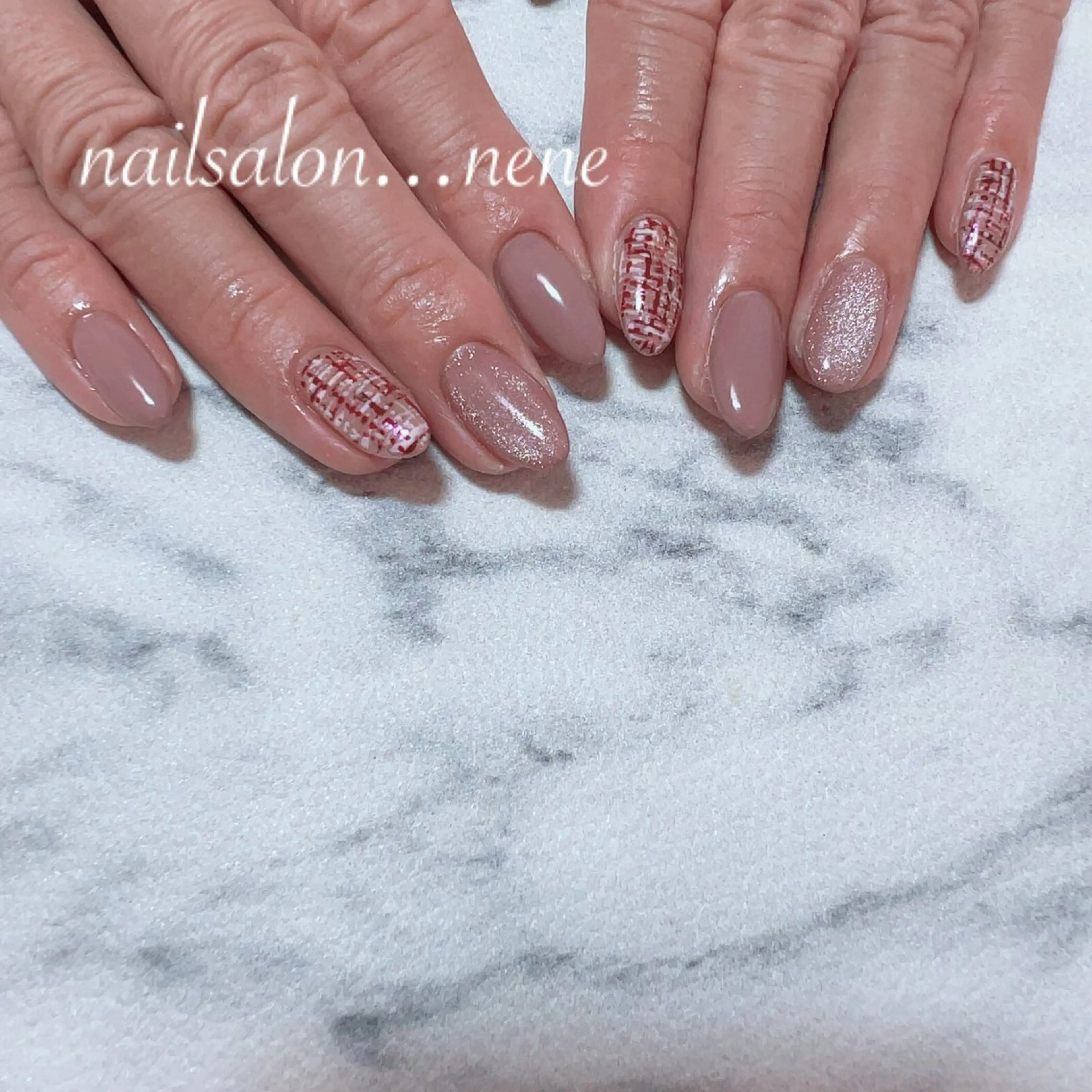 ネイル ツイードネイル nailsalon ...neneのネイルデザイン