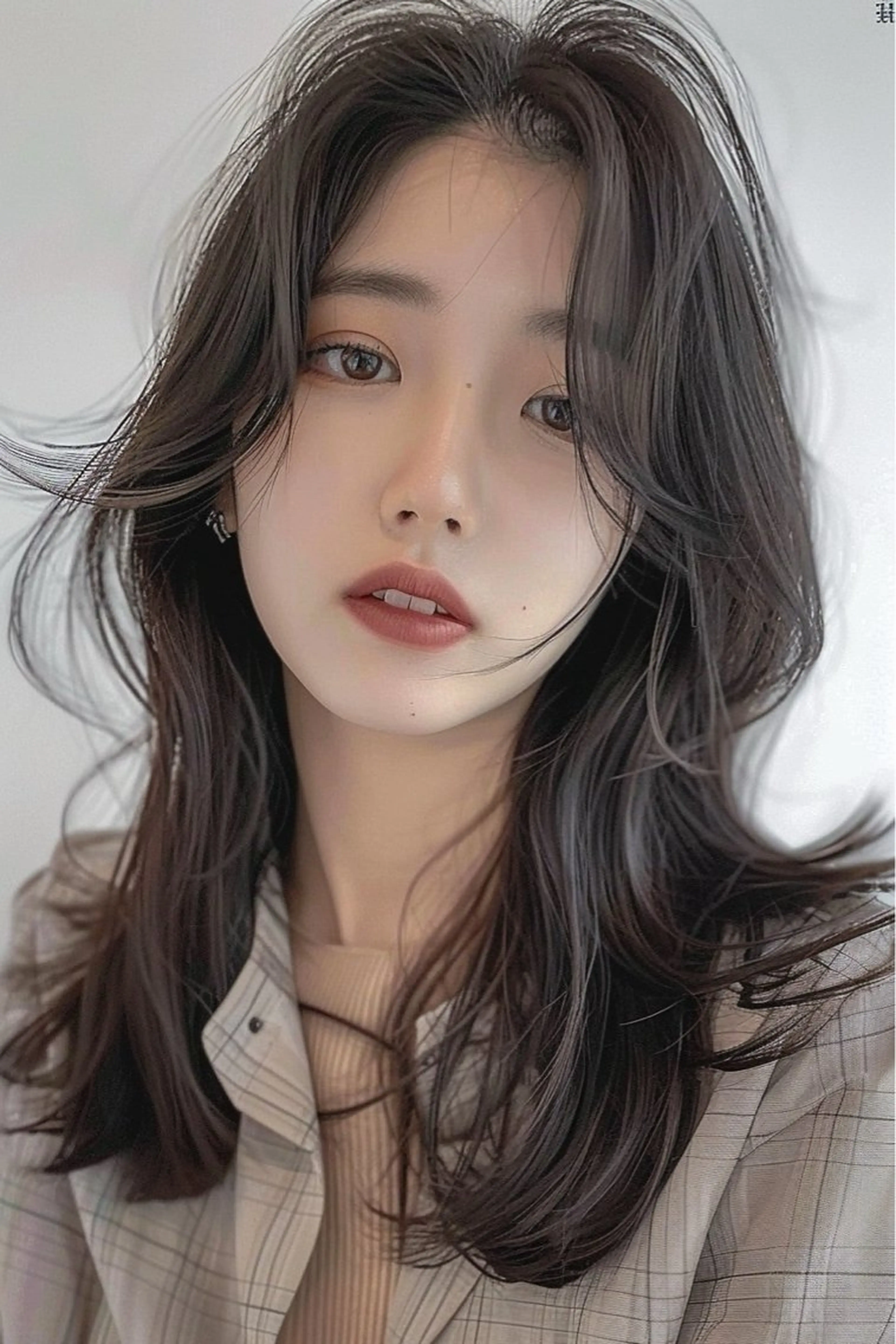 セミロング カット ヘアカラー トリートメント 新宿/韓国メンズ RIKUパーマのヘアスタイル