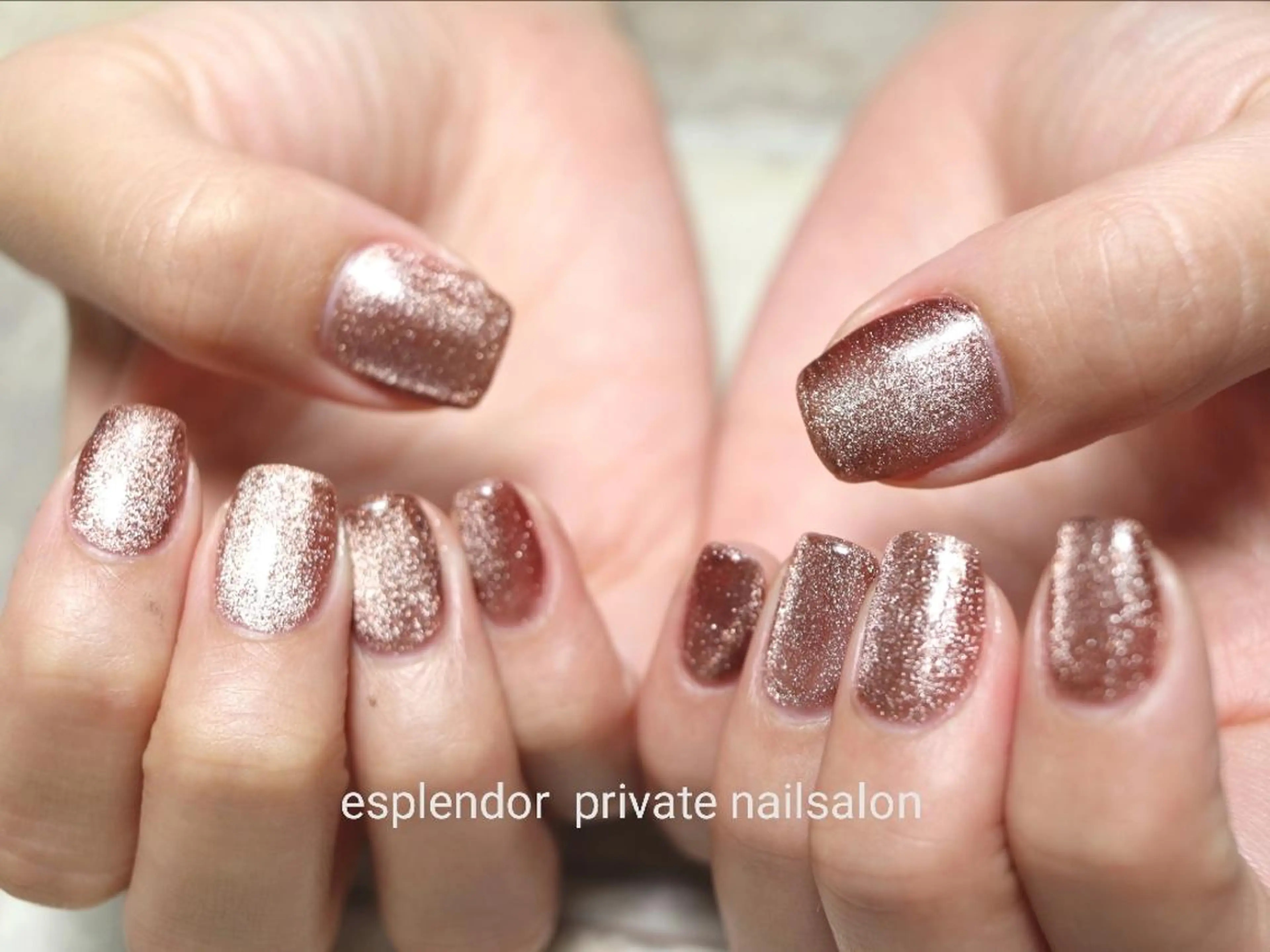 ネイル ブラウン ハンドネイル フットネイル ハンドケア esplendor  エスプレンドル所属・esplendor  エスプレンドルのネイルデザイン