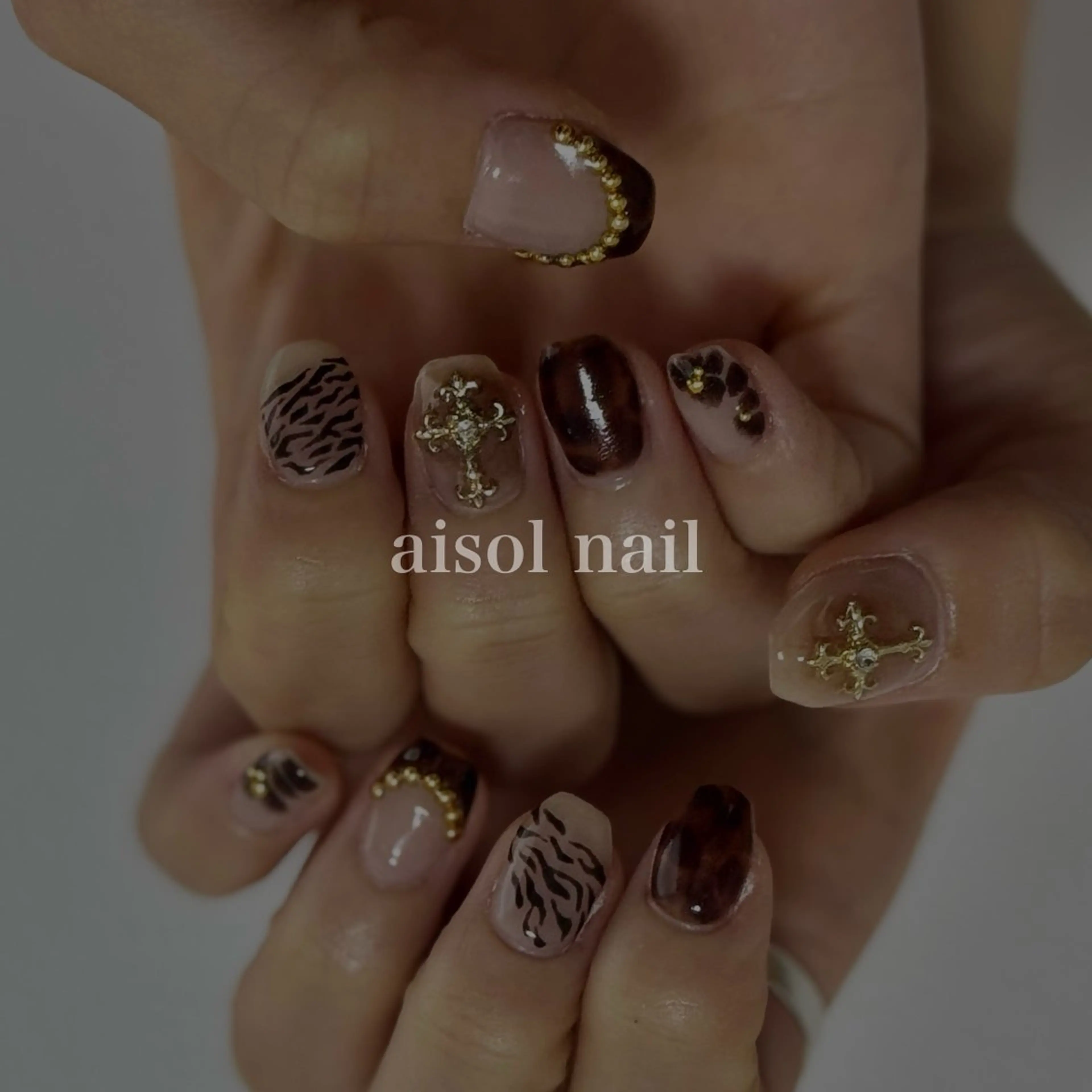 ネイル ロングネイル 持ち込み ショートネイル ハンドネイル Aisol nail salonのネイルデザイン
