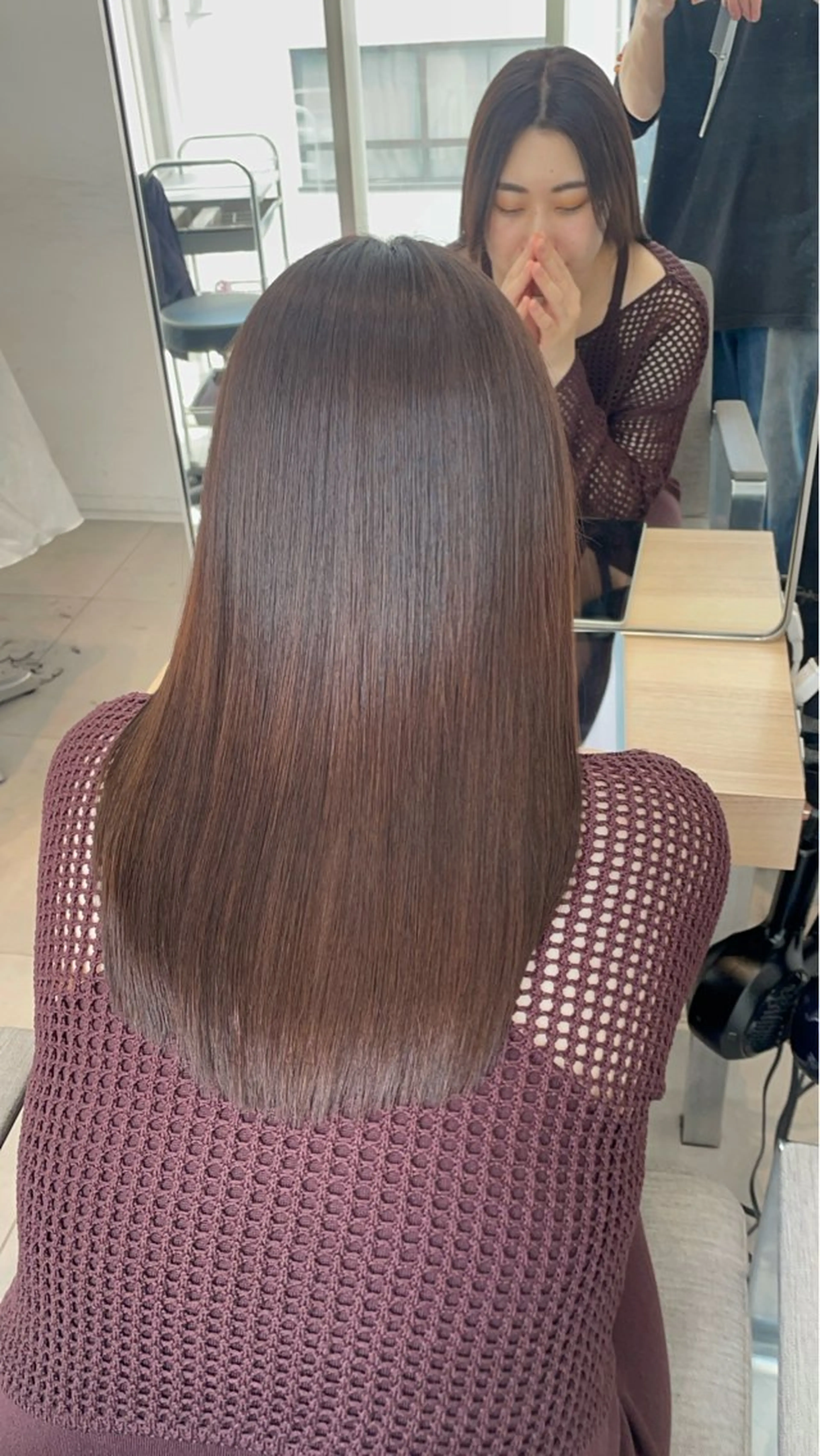 セミロング カット 縮毛矯正 トリートメント ヘッドスパ ✨髪質改善✨美髪 矯正🫧小泉のヘアスタイル