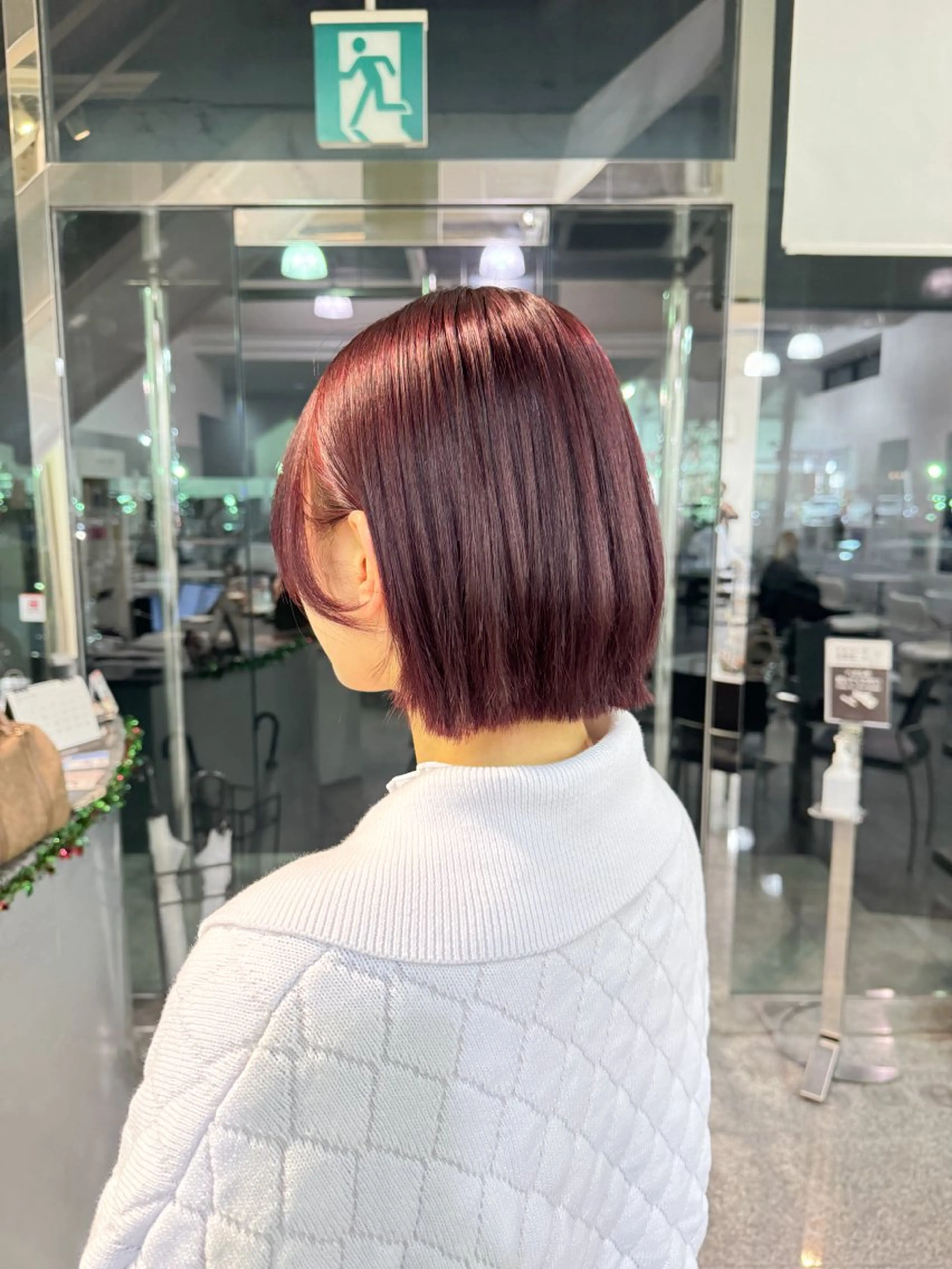 ショート カラー レッドカラー ヘアカラー トリートメント 🫧ヒシダアキ /taboo🫧のヘアスタイル