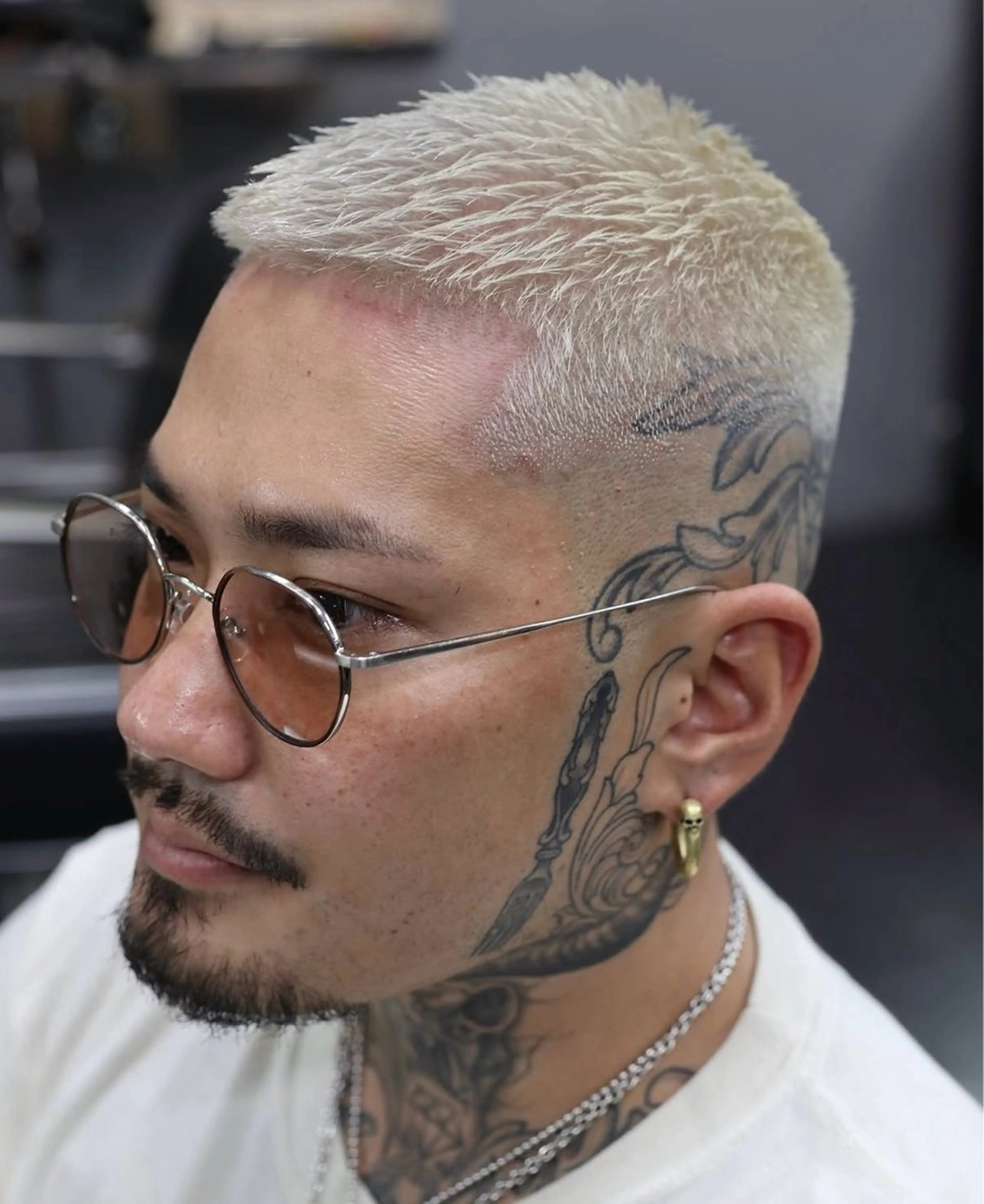 【メンズ限定】初回のみカット×ブリーチ（フェードカット。スキンフェード。刈り上げ。ツーブロック。）の写真