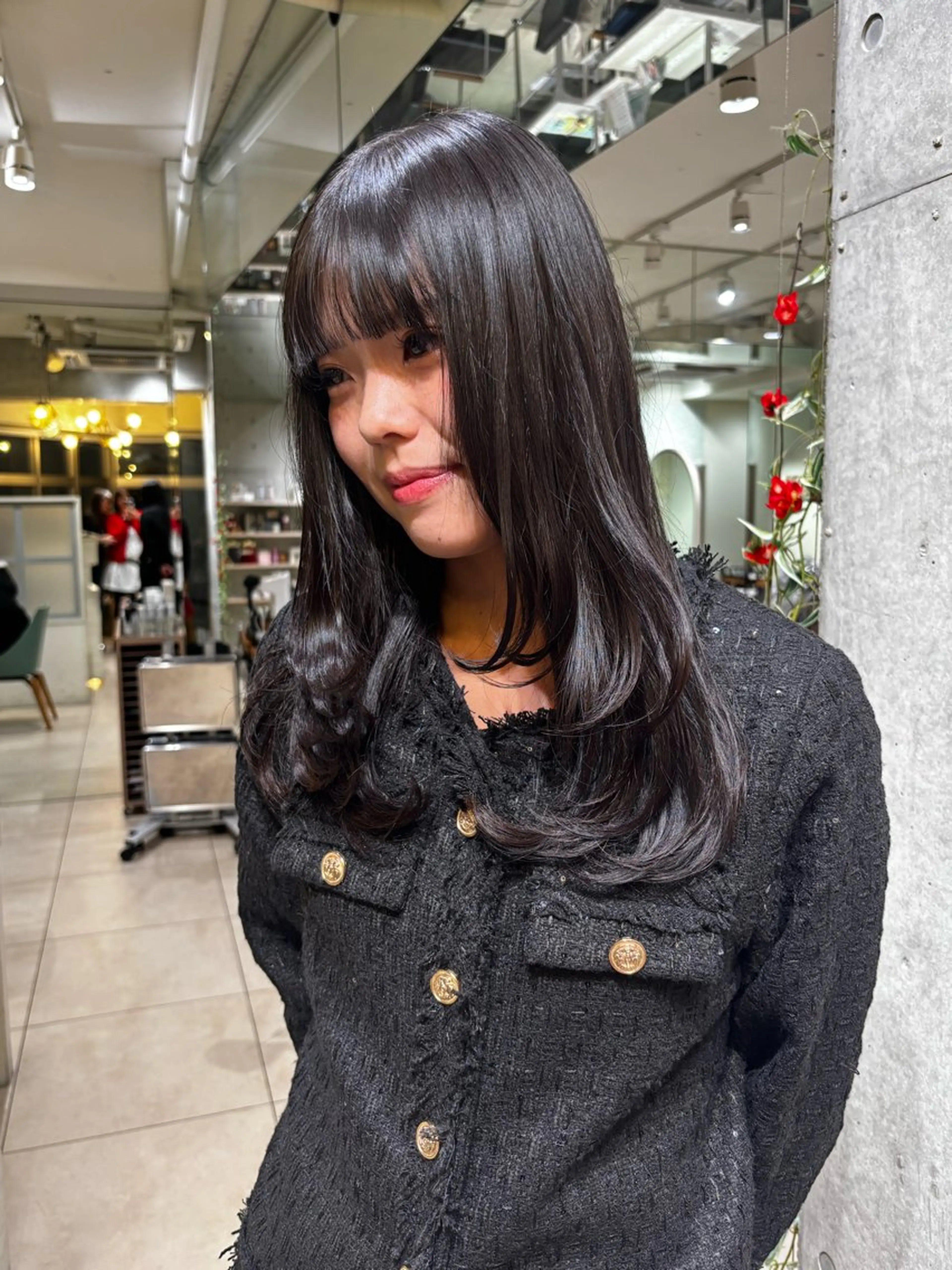 セミロング ヘアカラー 髪質改善/まつパ👀 himari🌻のヘアスタイル