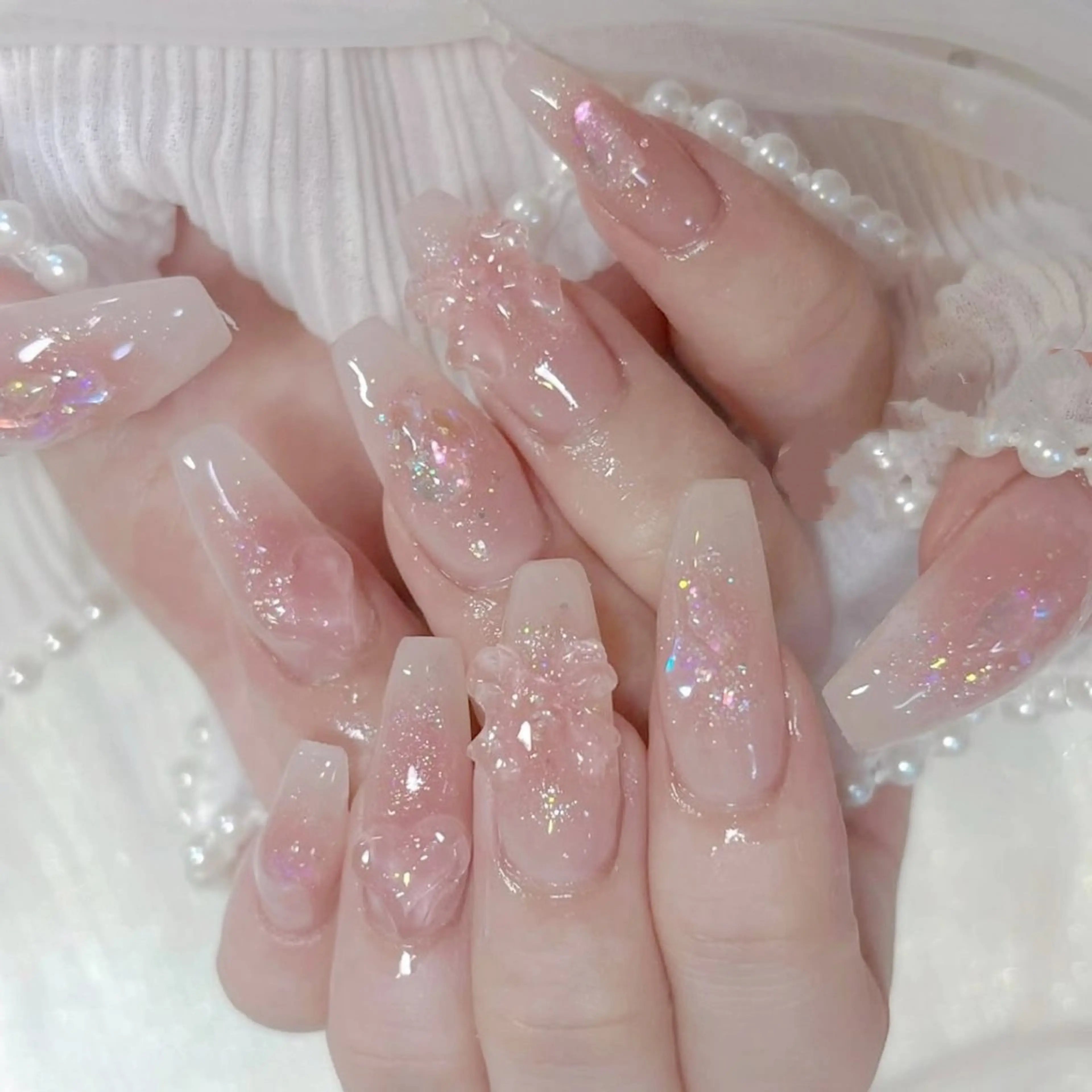 メンズ ネイル アートネイル フレンチネイル ジェルネイル キラキラネイル パラジェル ハンドネイル Bloom スカルプ専門店のネイルデザイン