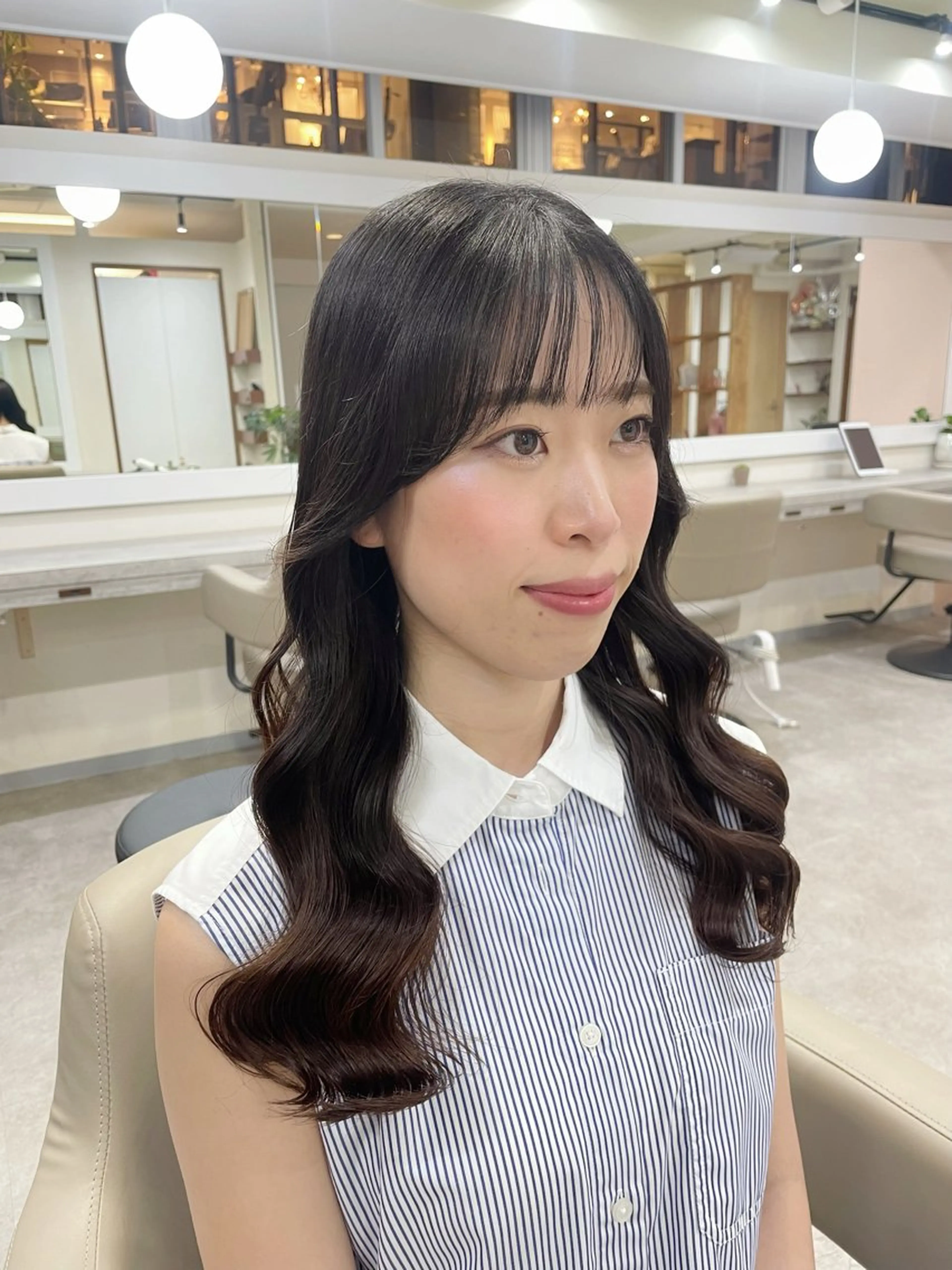 セミロング パーマ 韓国風パーマ/ヘア セット/店長みづきのヘアスタイル