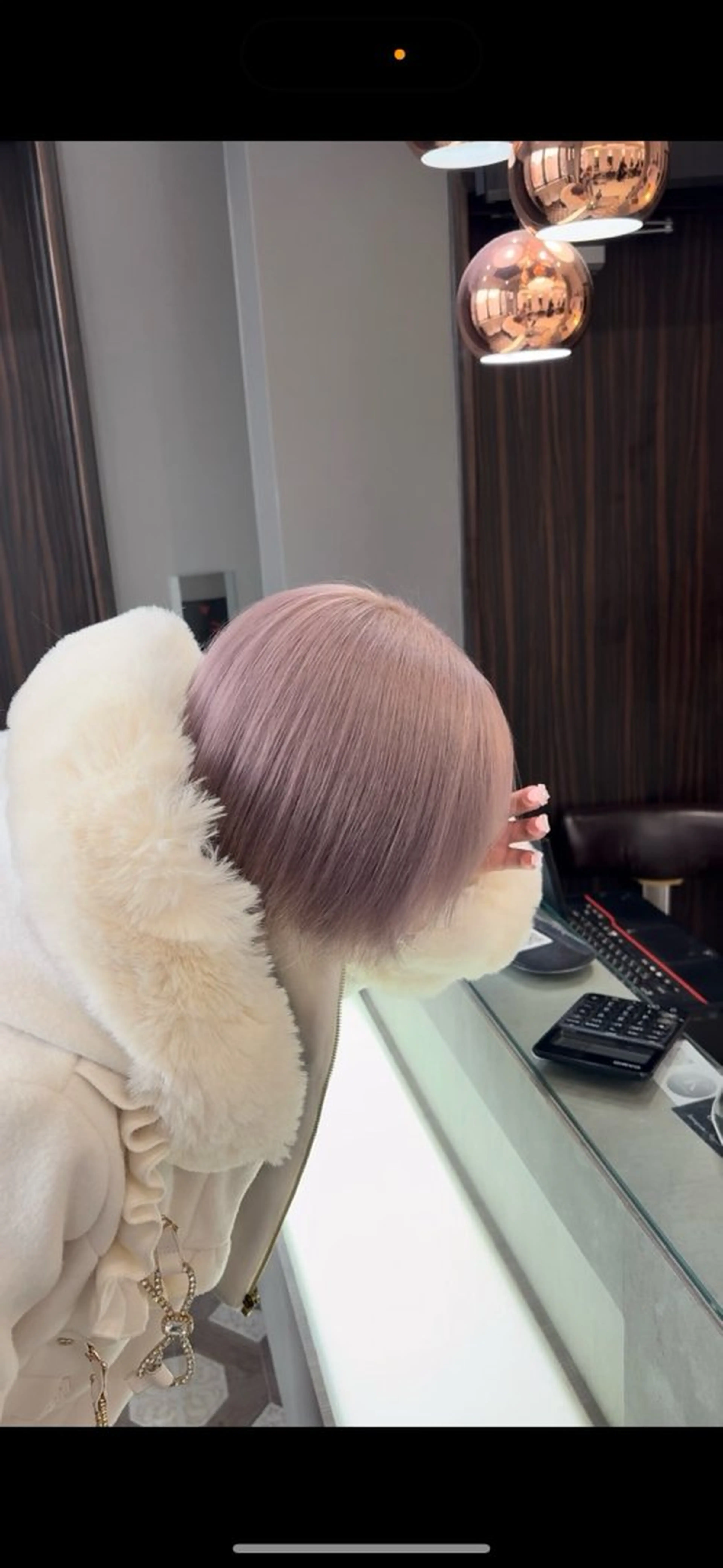 ミディアム カラー ヘアカラー ミルクティー/ピンク /ブロンド 咲良のヘアスタイル