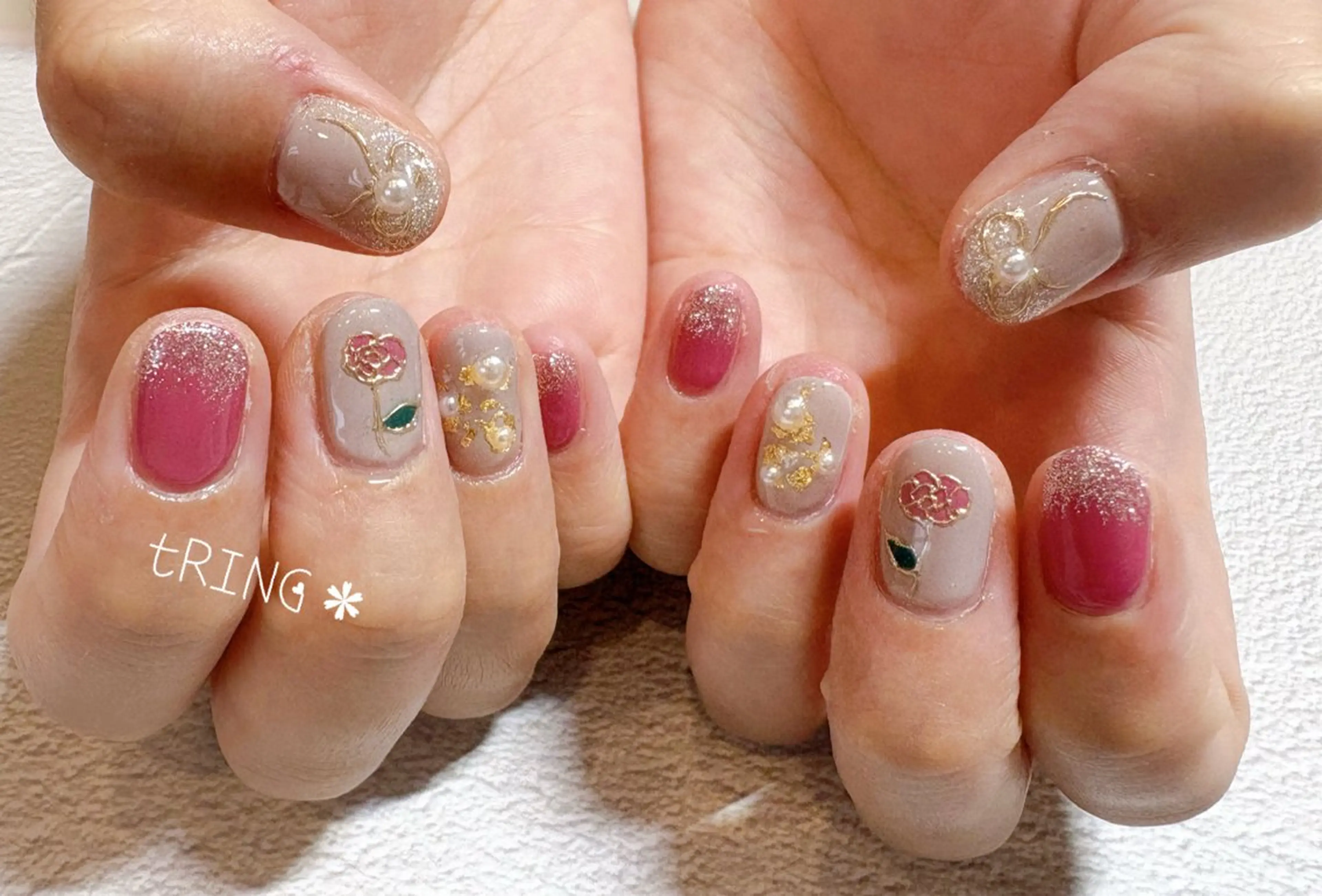 ネイル ハンドネイル tRING＊ しいの木台のネイルデザイン