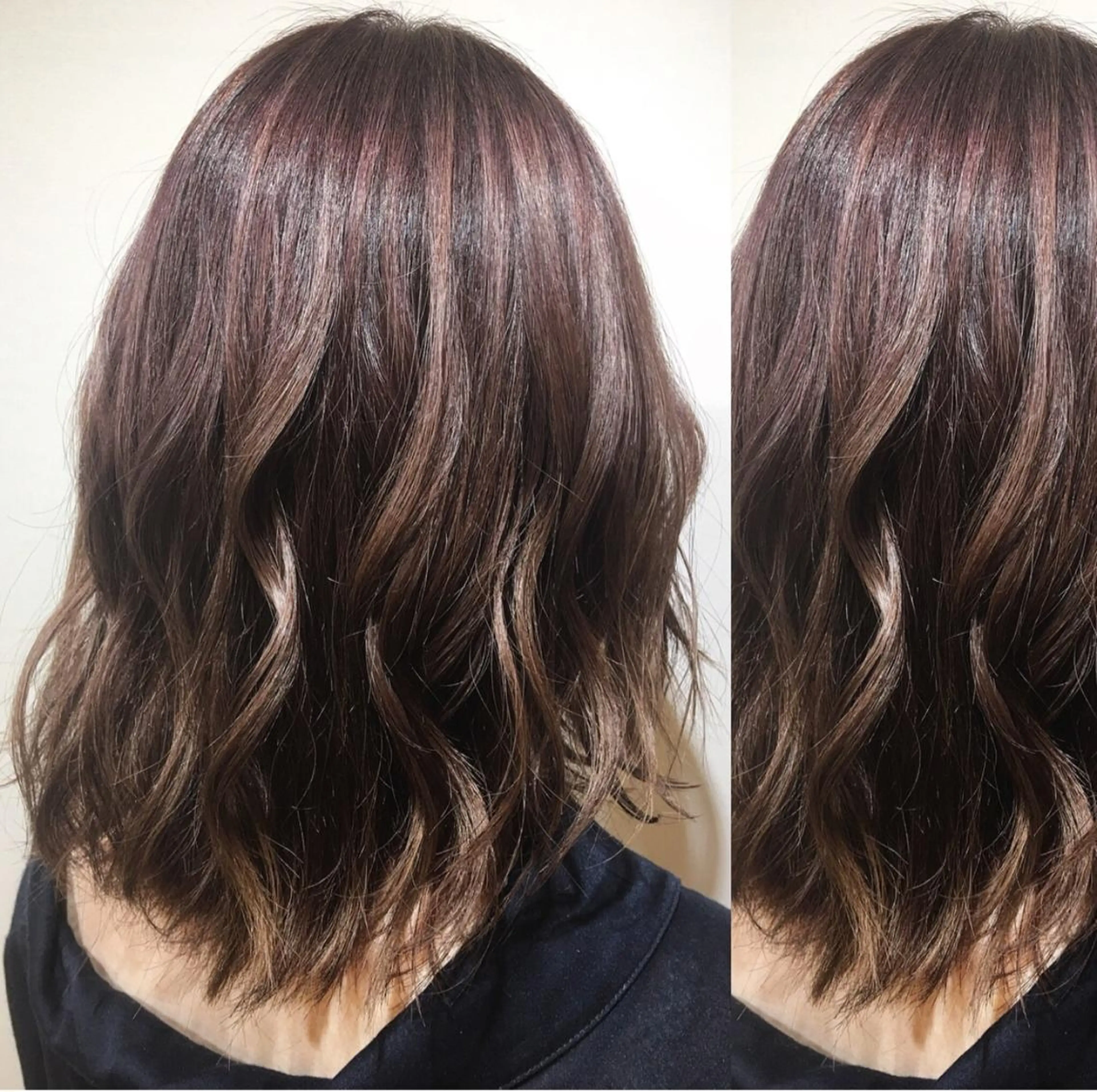 セミロング カラー box mico. mutsumiのヘアスタイル