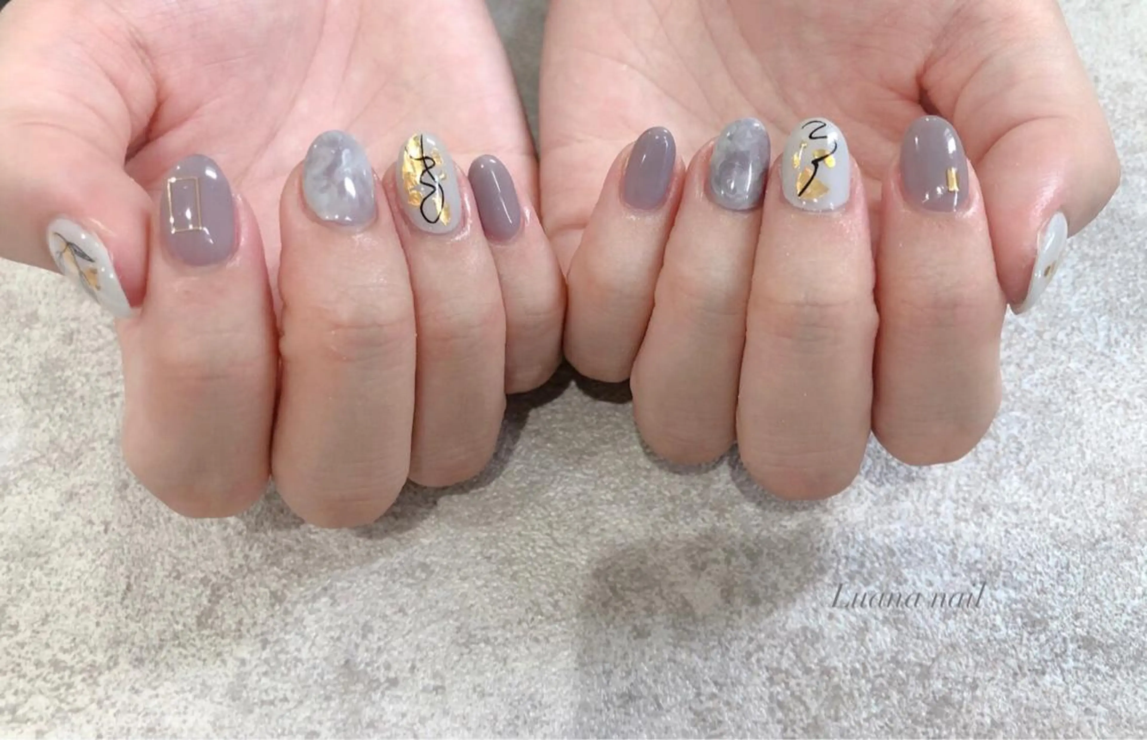 ミディアム キッズ ネイル ジェルネイル ニュアンスネイル パラジェル Luana nail (ルアナネイル)のネイルデザイン