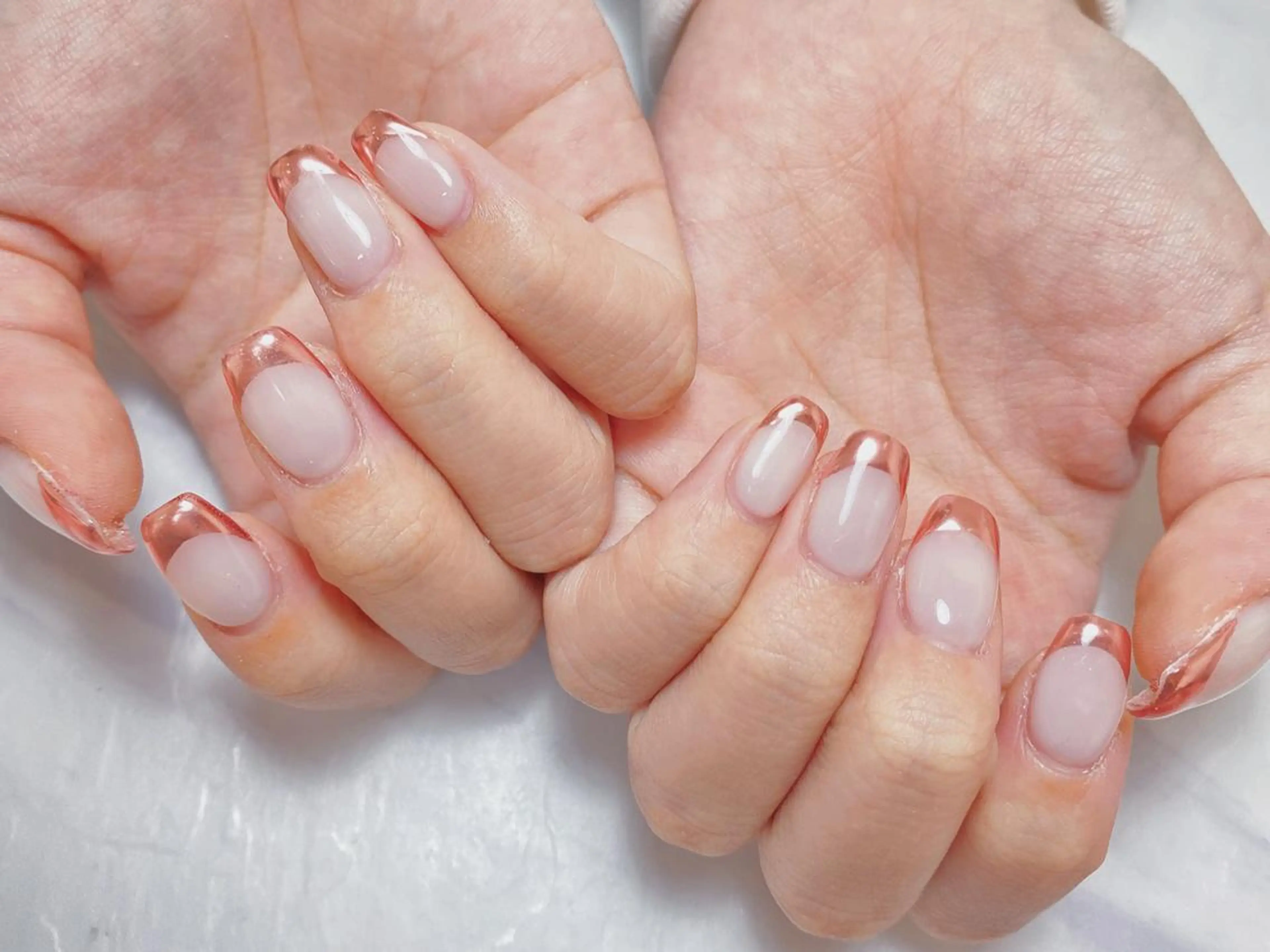 ネイル フレンチネイル ミラーネイル ハンドネイル Diamond ✨のネイルデザイン