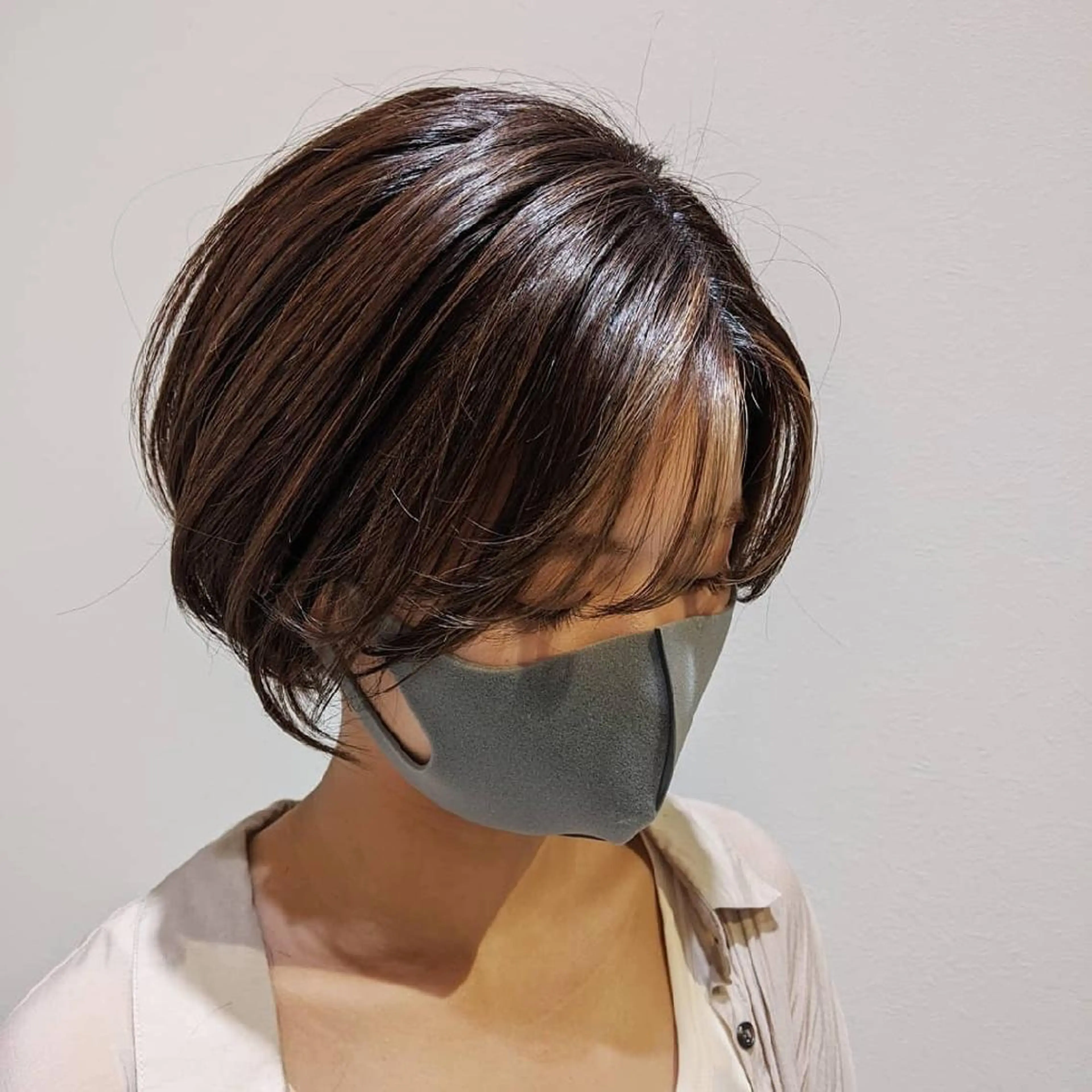 ショート 浜田りほ Luxbe 博多バスターミナルのヘアスタイル