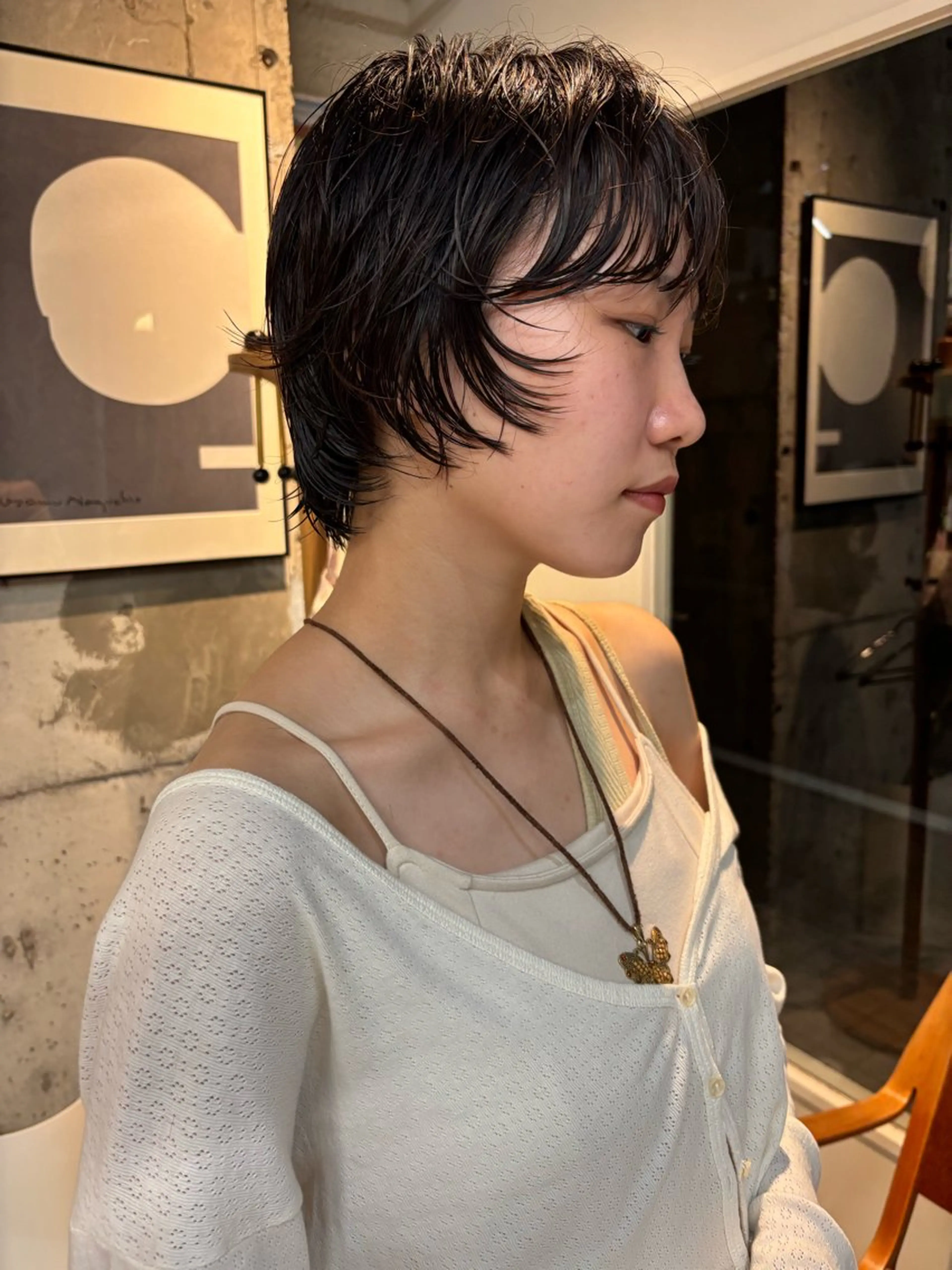 ショート パーマ 永田 愛莉のヘアスタイル