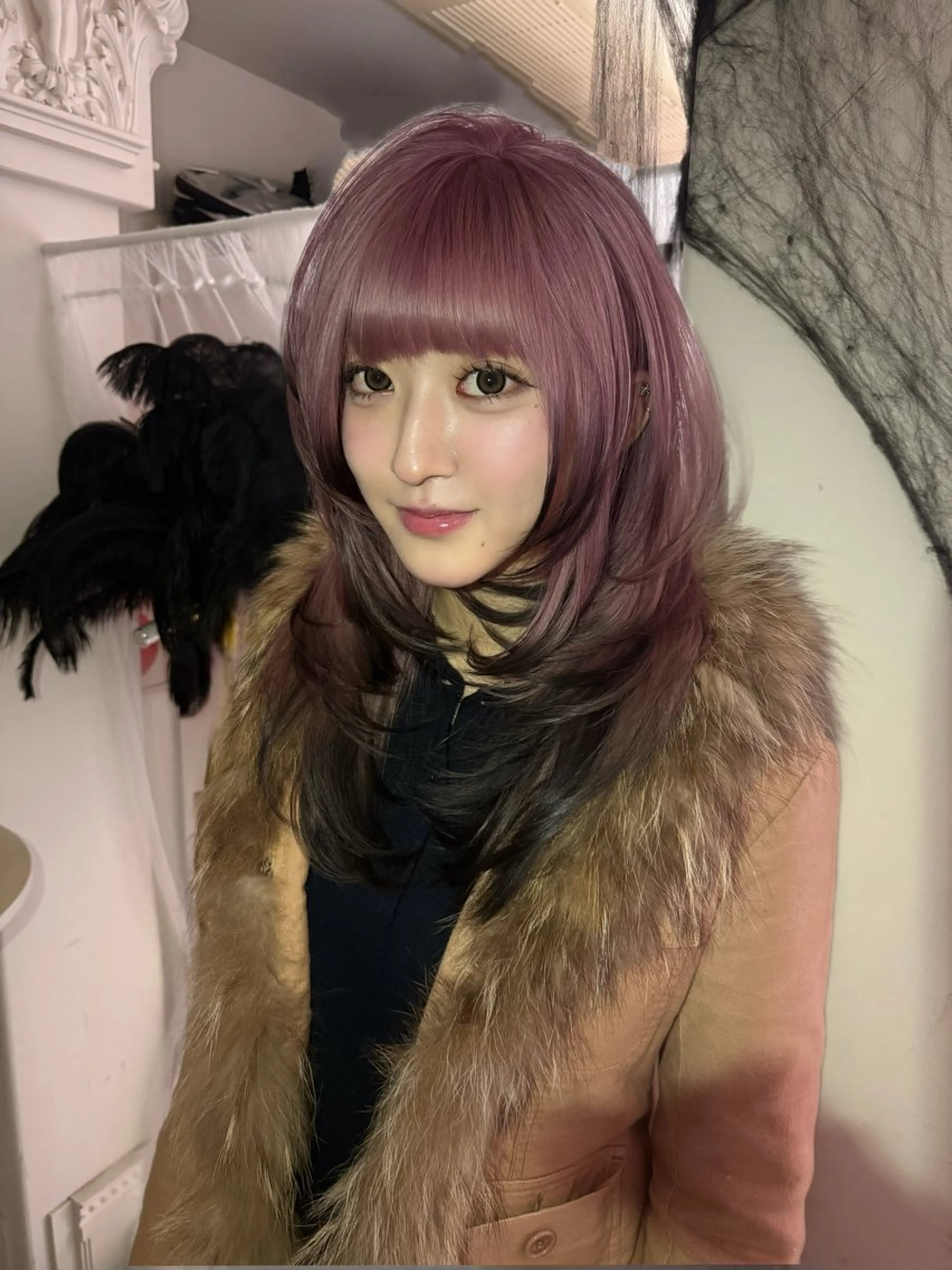 ロング カラー ブリーチ ヘアカラー トリートメント ヘアセット HARUNA/原宿/ デザイン/ハイトーンのヘアスタイル