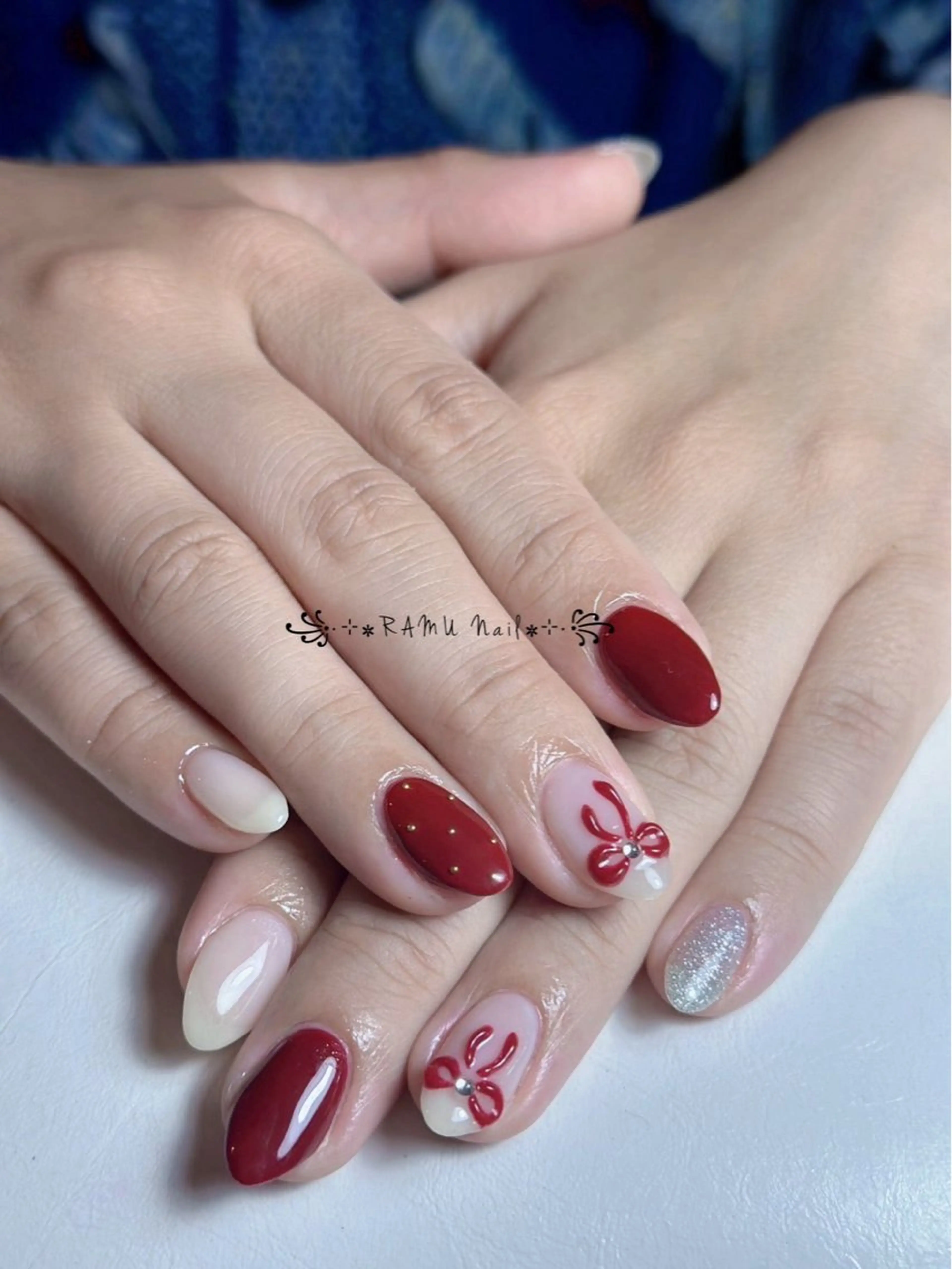 ネイル キラキラネイル マグネットネイル ミラーネイル ピンク 春ネイル ハンドネイル RAMU Nail 恵比寿店のネイルデザイン