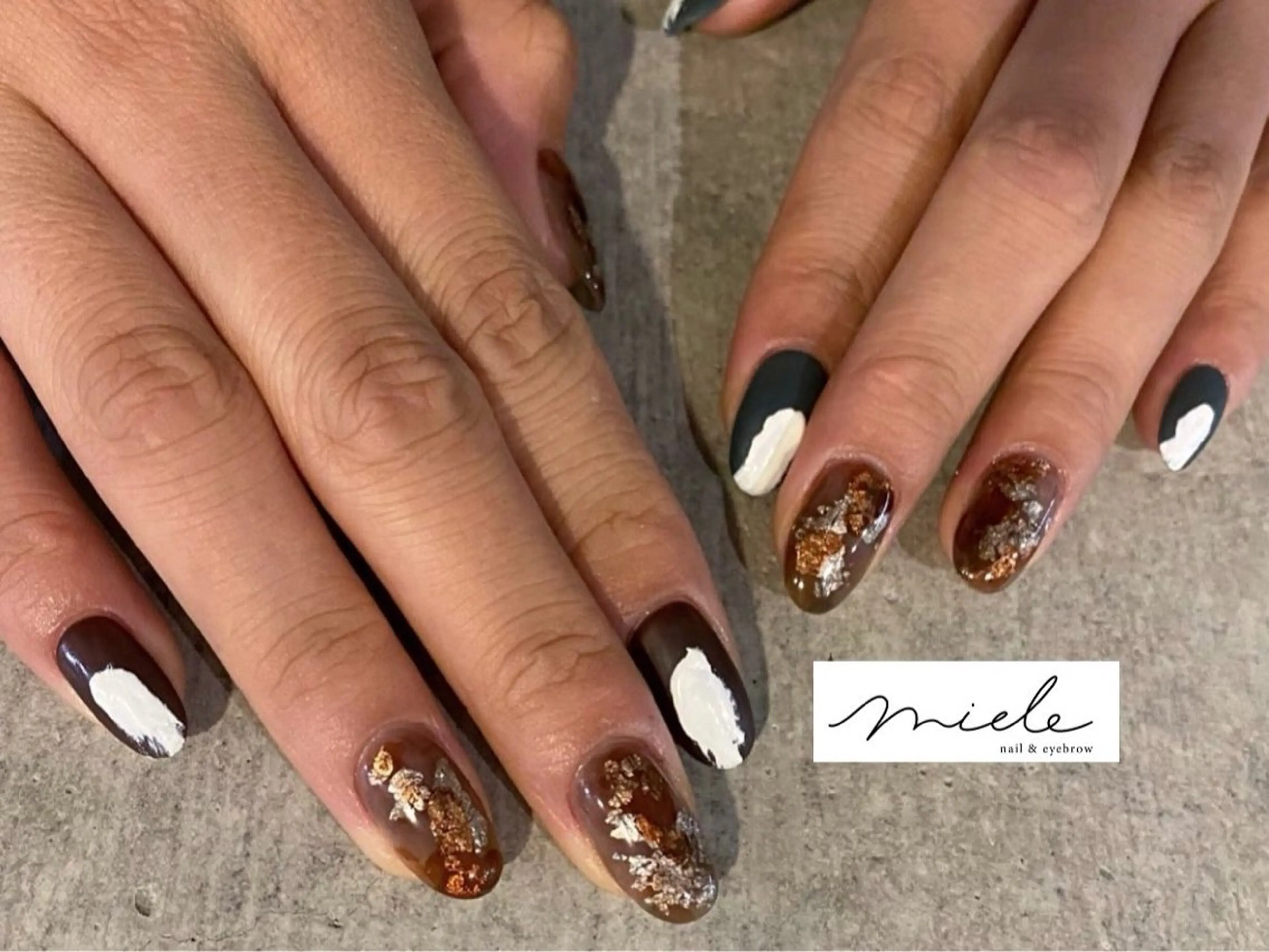 ネイル ハンドネイル miele【ミエレ】 シンプル一癖のネイルデザイン