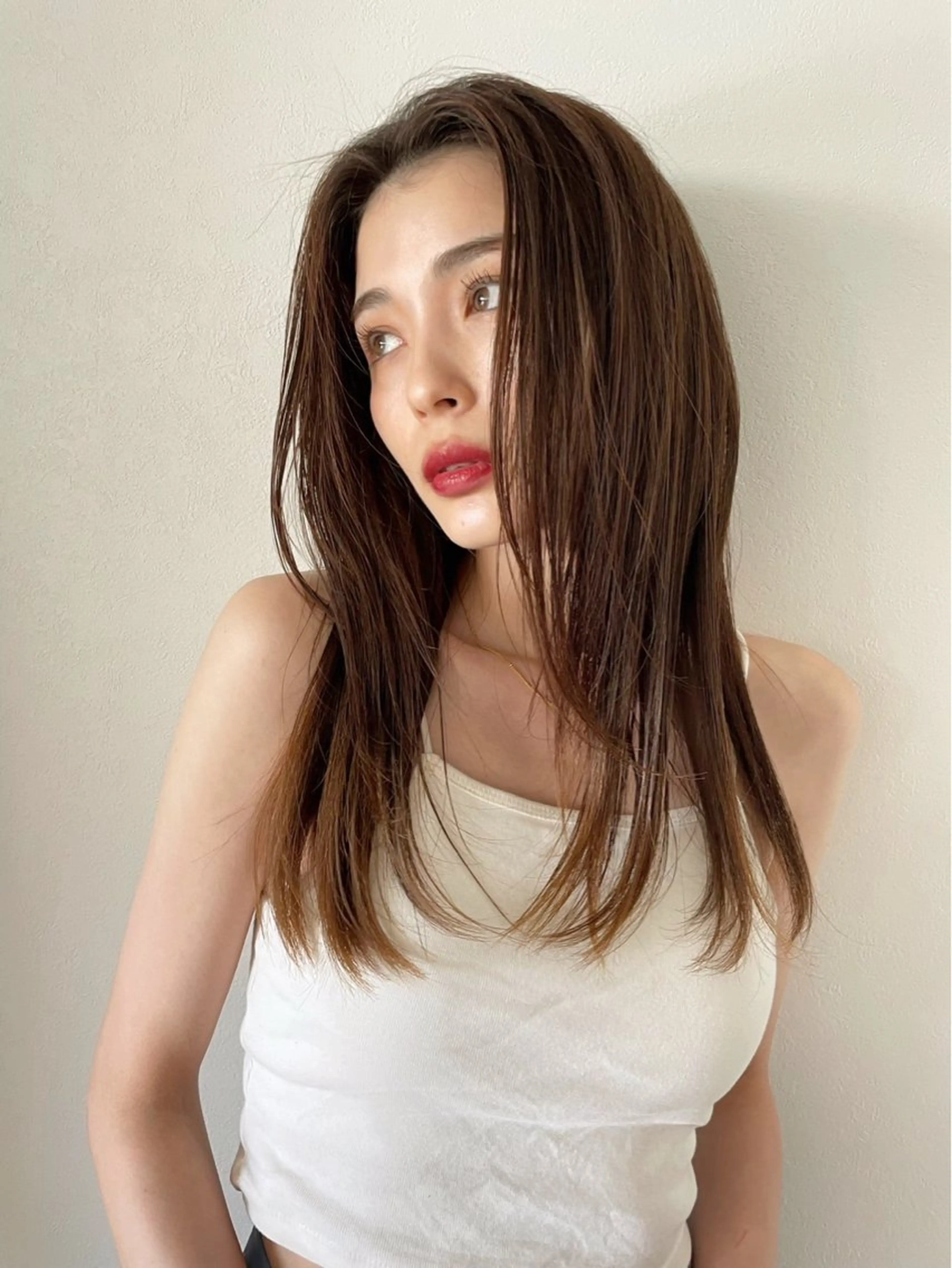 ロング カラー カット ヘアカラー トリートメント かずや🍀/髪質改善 /艶髪カラー/眉毛のヘアスタイル