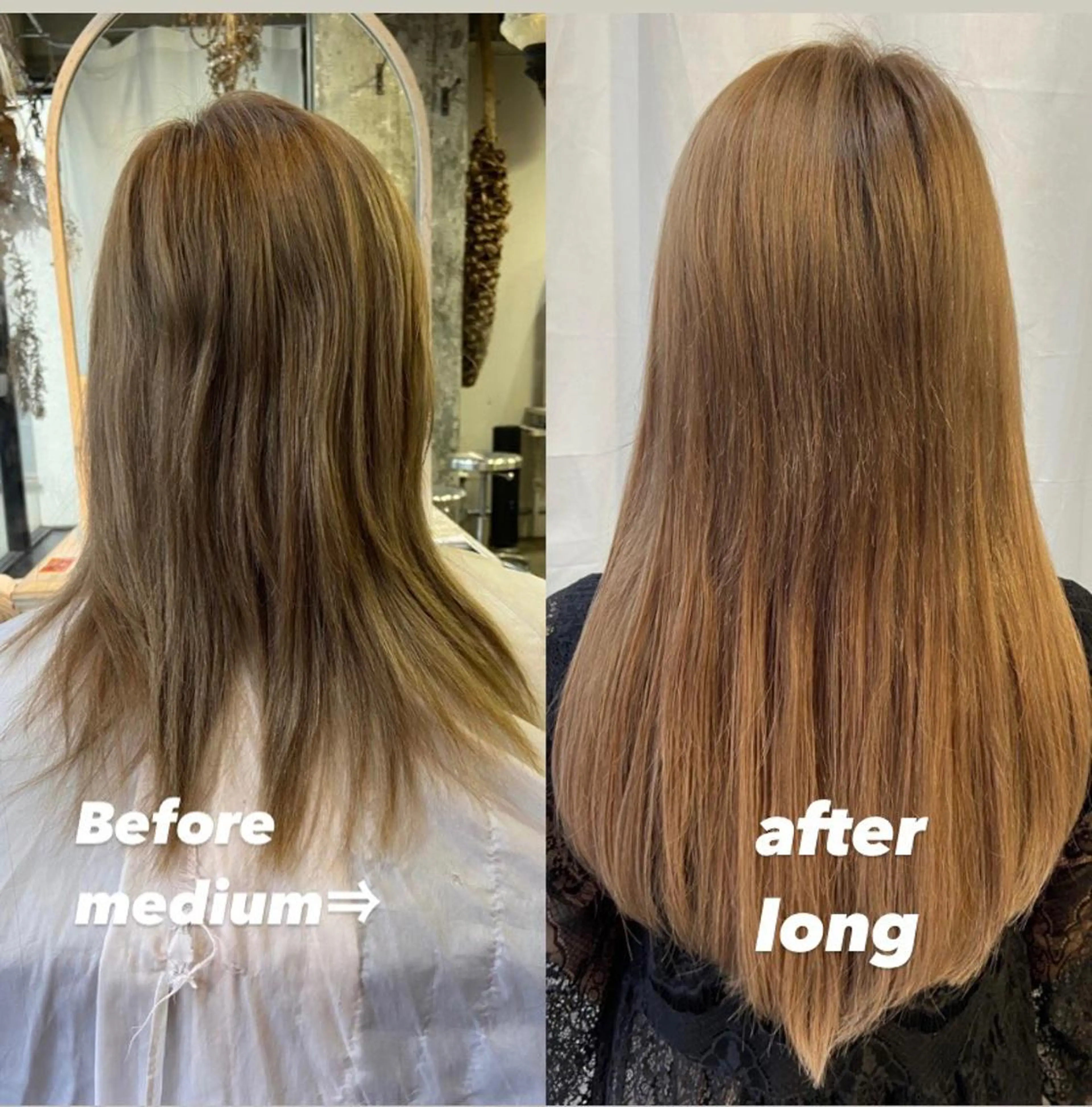 ロング カラー エクステ ツガミ リナのヘアスタイル