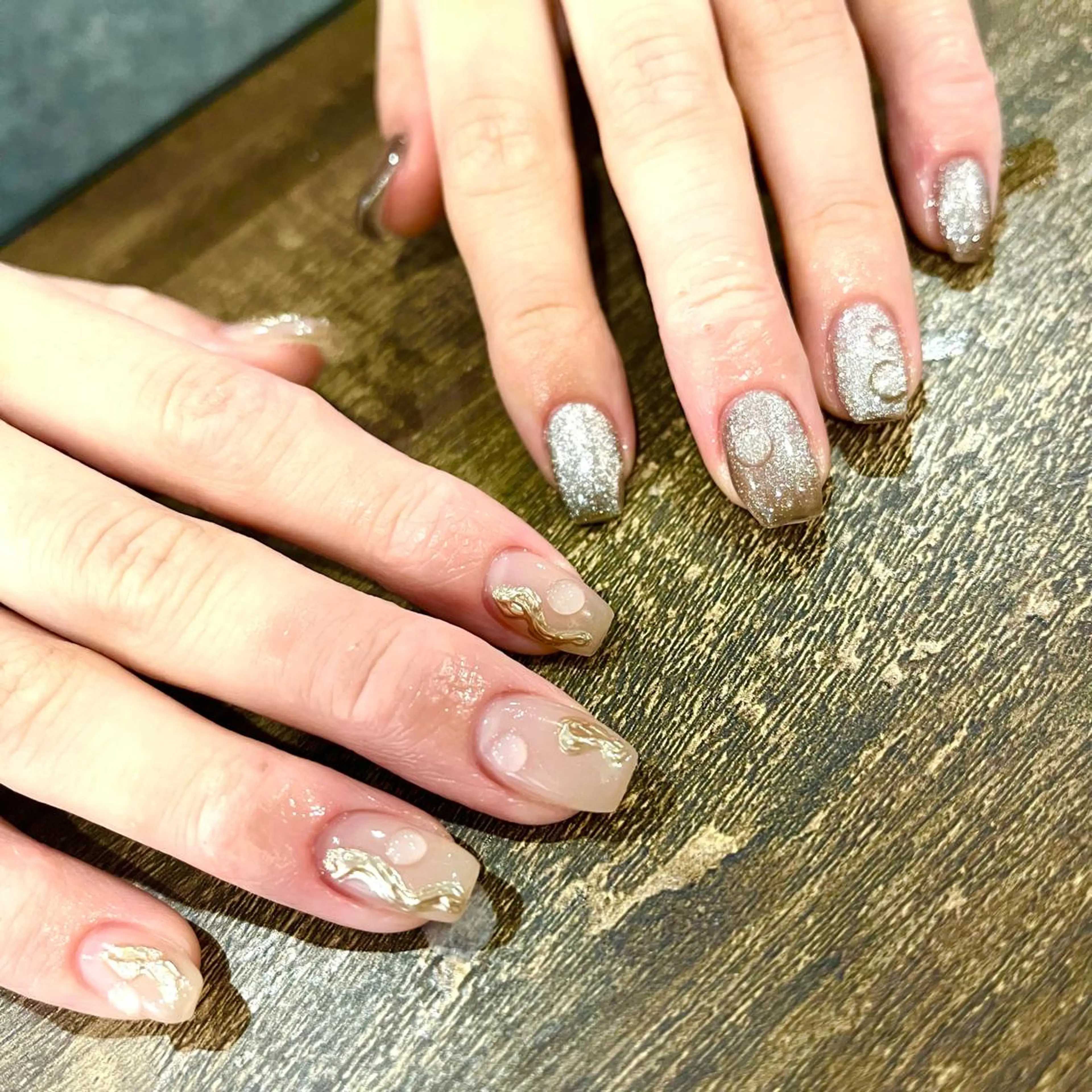 ネイル アートネイル ニュアンスネイル ハンドネイル Cleo伏見店🌿 Momokaのネイルデザイン