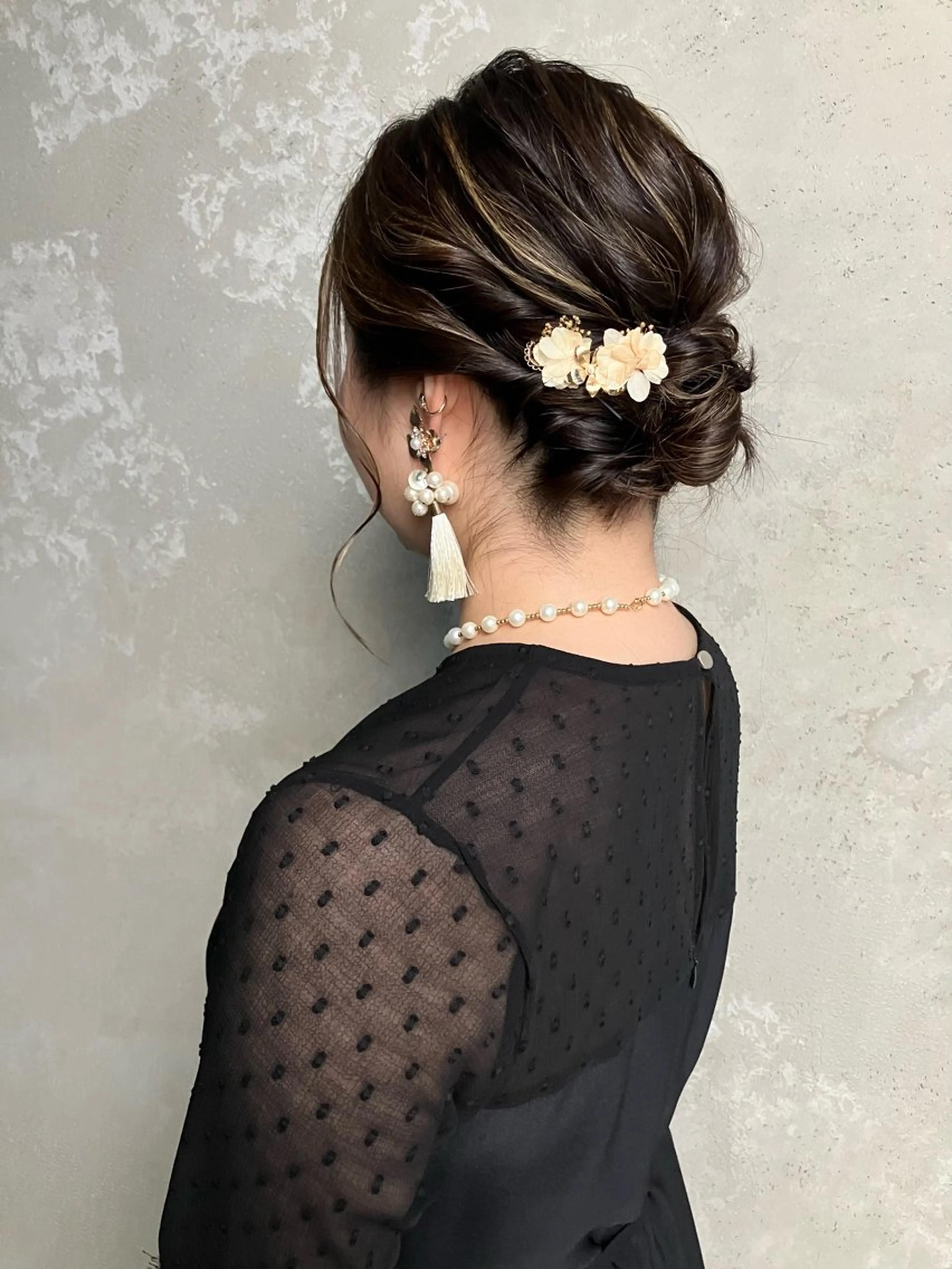 ヘアアレンジ 結婚式・ブライダル カット ヘアカラー パーマ トリートメント ヘッドスパ ヘアセット grand story/colulu渋谷2号店所属・kotona 🤍miuraのヘアスタイル