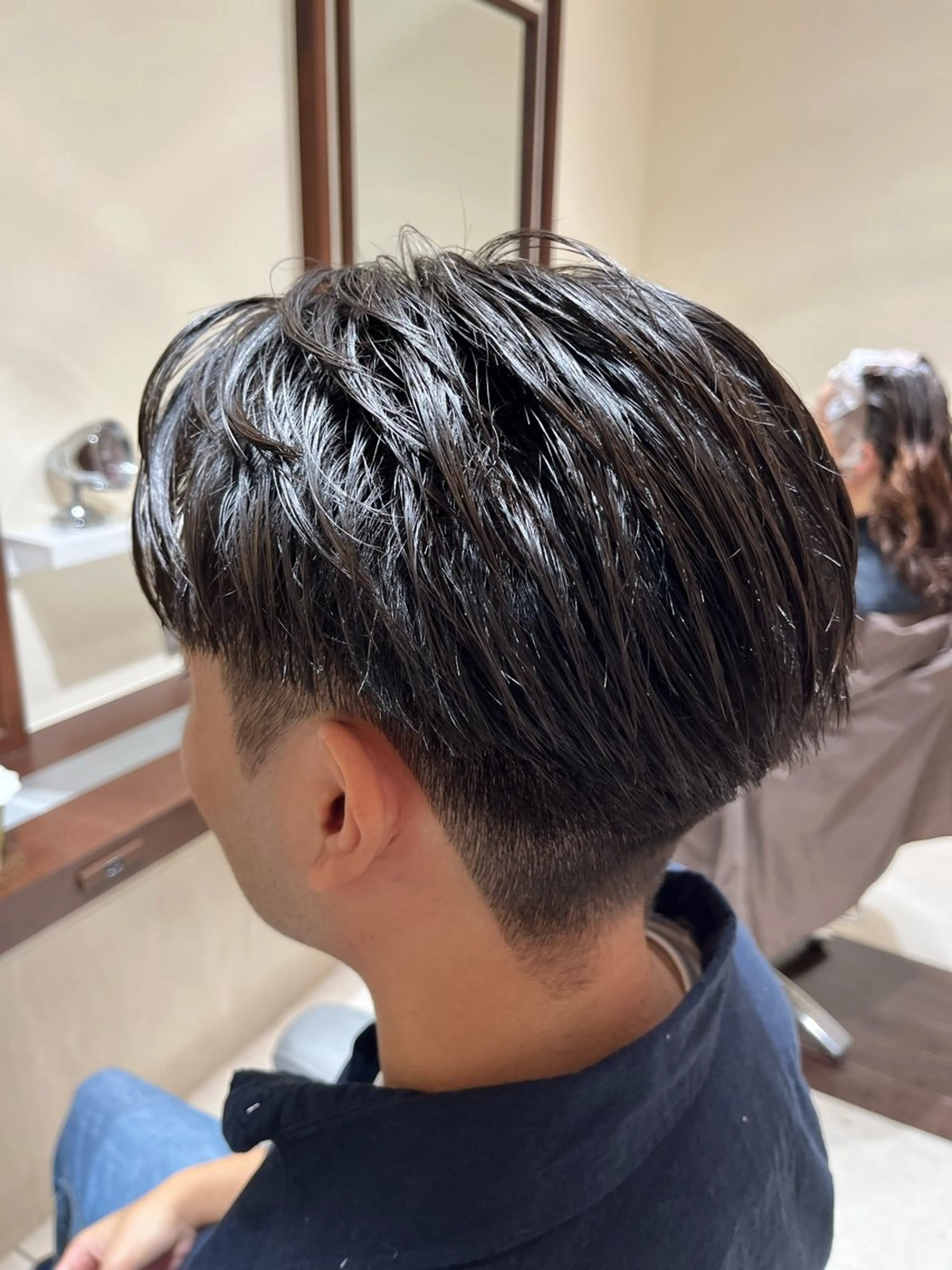 ショート メンズ センターパート AROH  men's cut&men's perm 船橋店所属・🧊メンズ特化🧊 高木航希のヘアスタイル