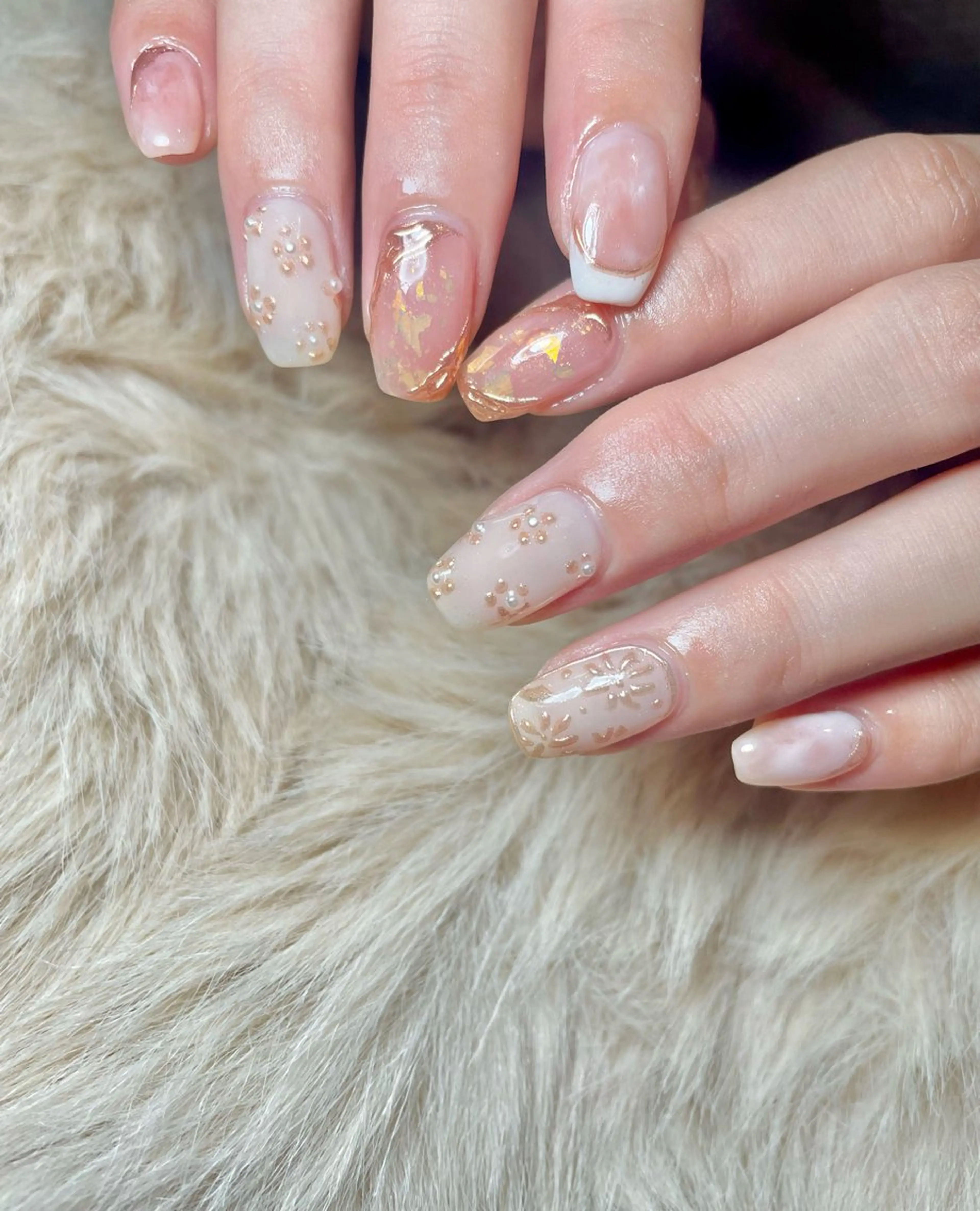 ネイル ミラーネイル 持ち込み ニュアンスネイル BEAUTY GARDEN 【nail salon unseul】所属・nana .のネイルデザイン