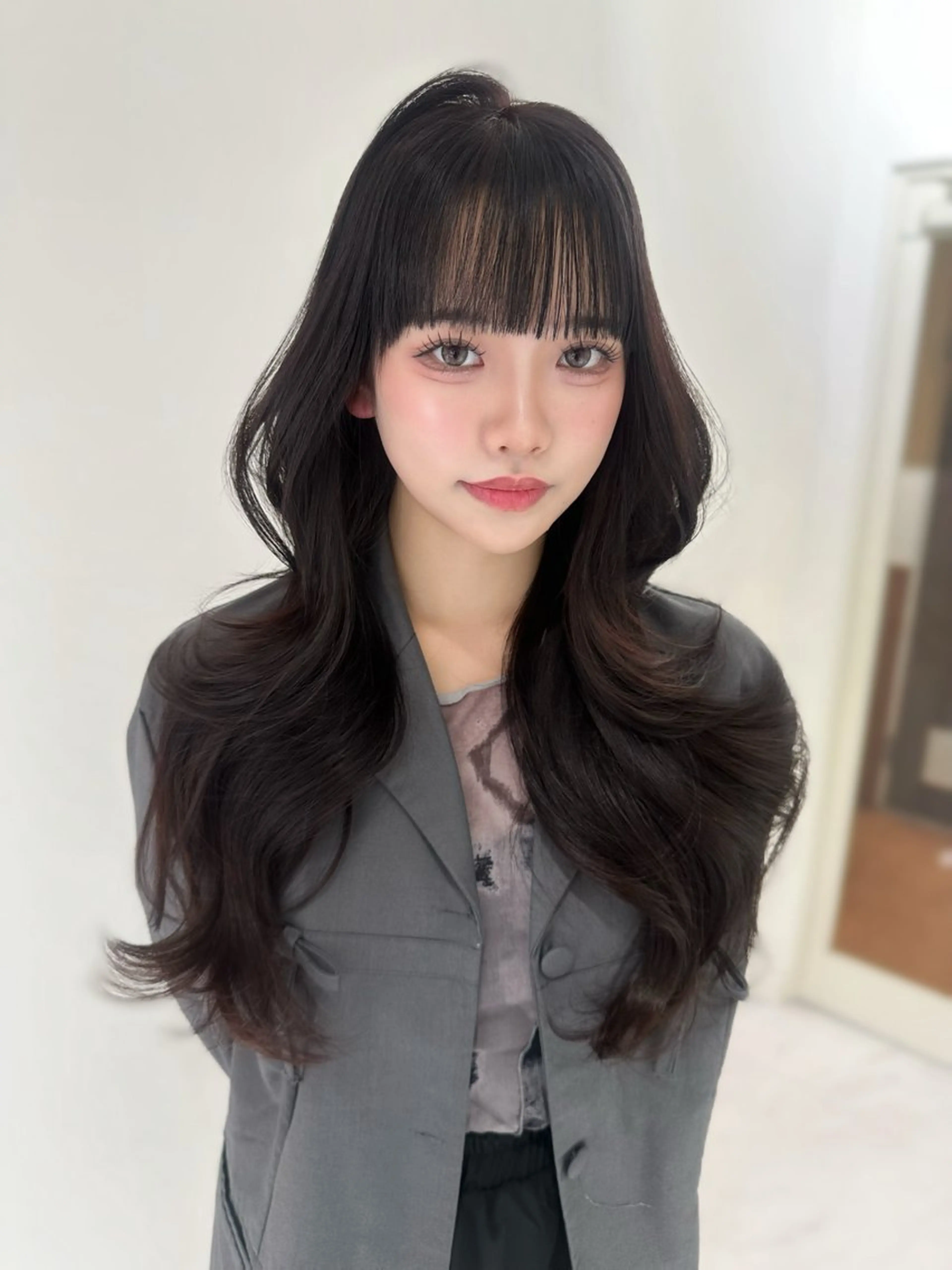 ロング カラー カット ヘアカラー 上野/韓国hair 🤍MOEKA🤍のヘアスタイル