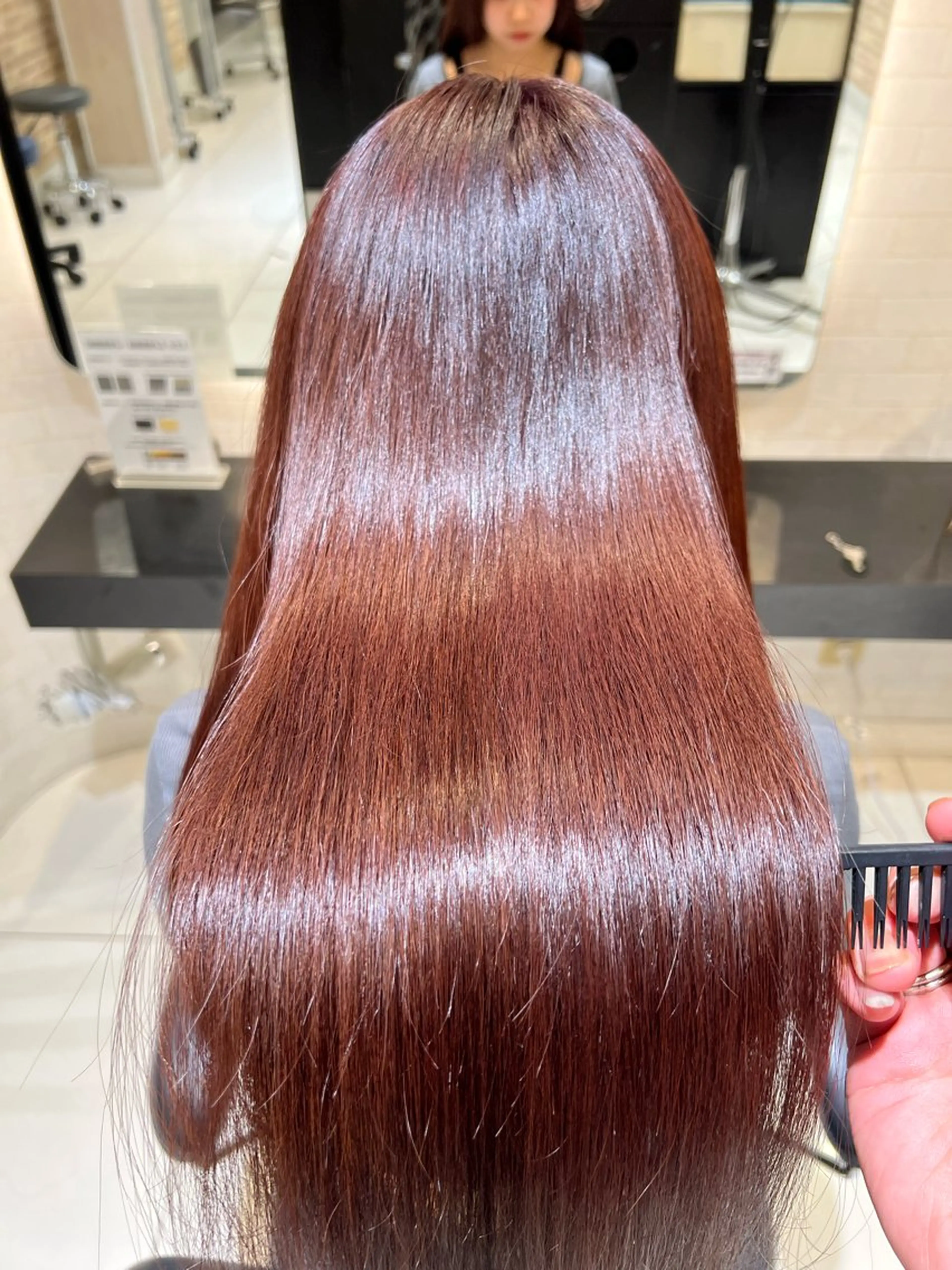 ロング カラー パーマ バレイヤージュ ブリーチ ケアブリーチ 透明感カラー デザインカラー カット ヘアカラー ボブ/ハイトーン髪質 改善/越谷✨クラモチのヘアスタイル