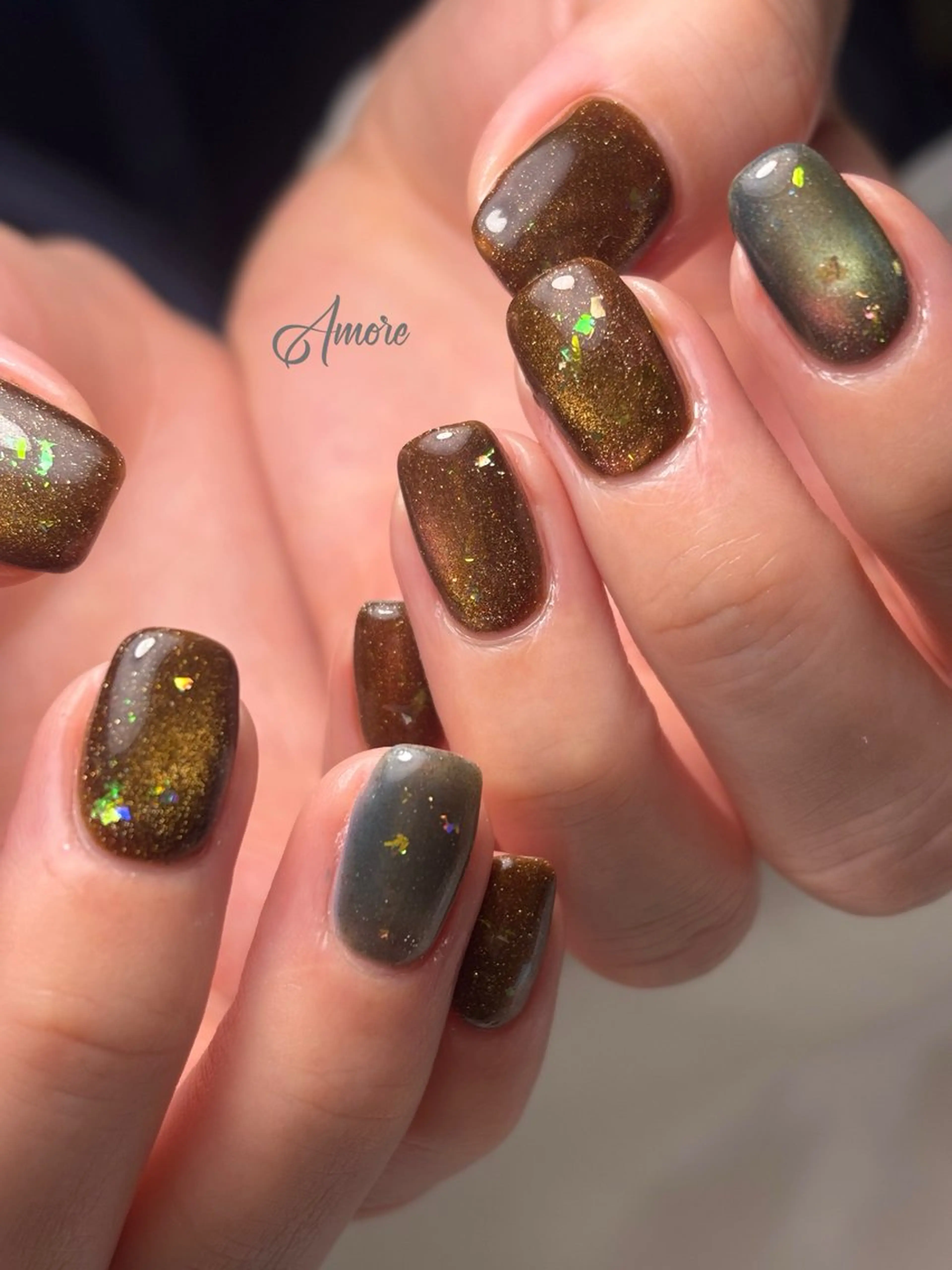 ネイル 桜ネイル ジェルネイル キラキラネイル 韓国ネイル マグネットネイル You kyehwaのネイルデザイン