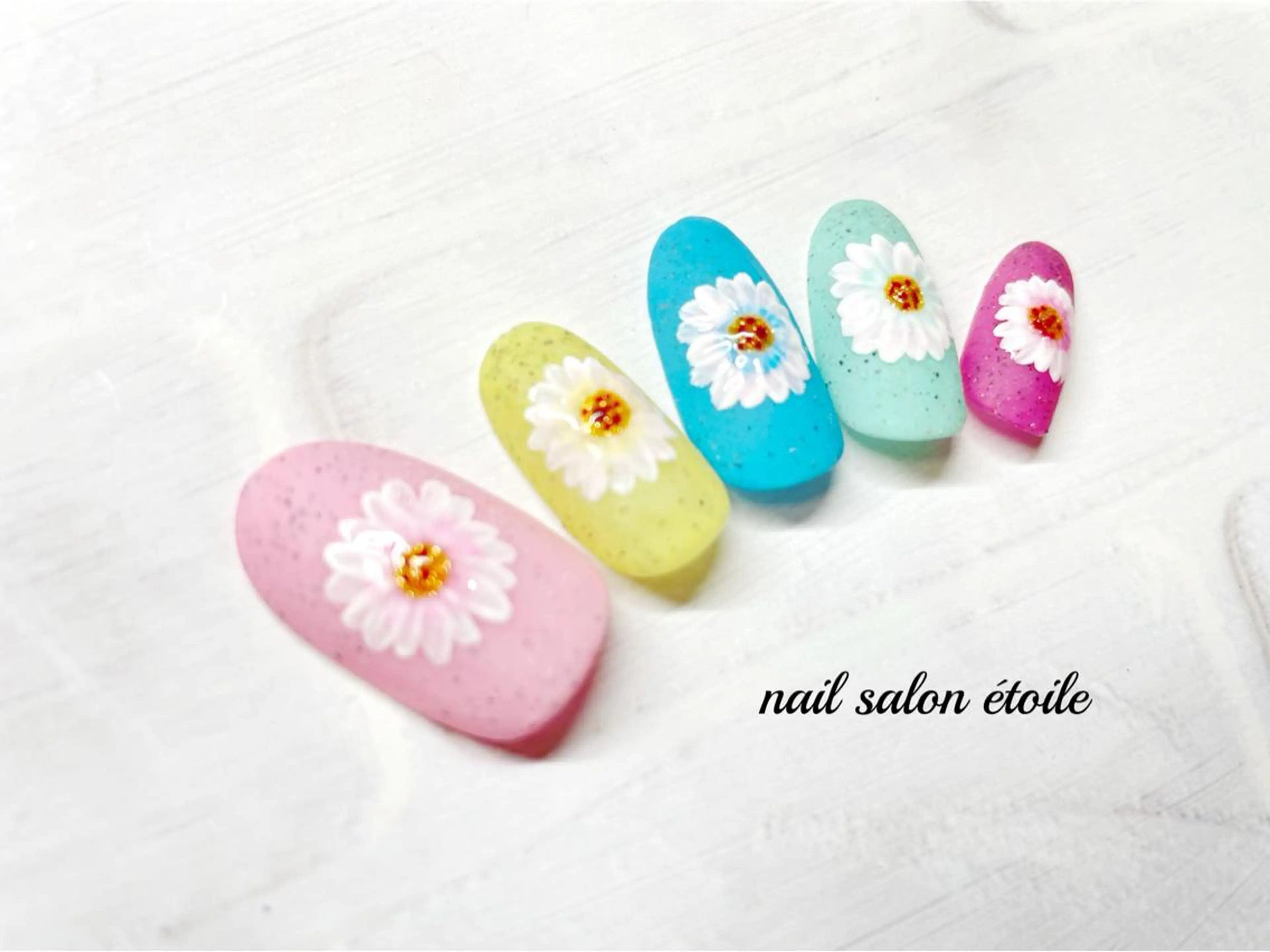 ネイル アートネイル フラワーネイル ジェルネイル マットネイル ハンドネイル nail salon étoileのネイルデザイン