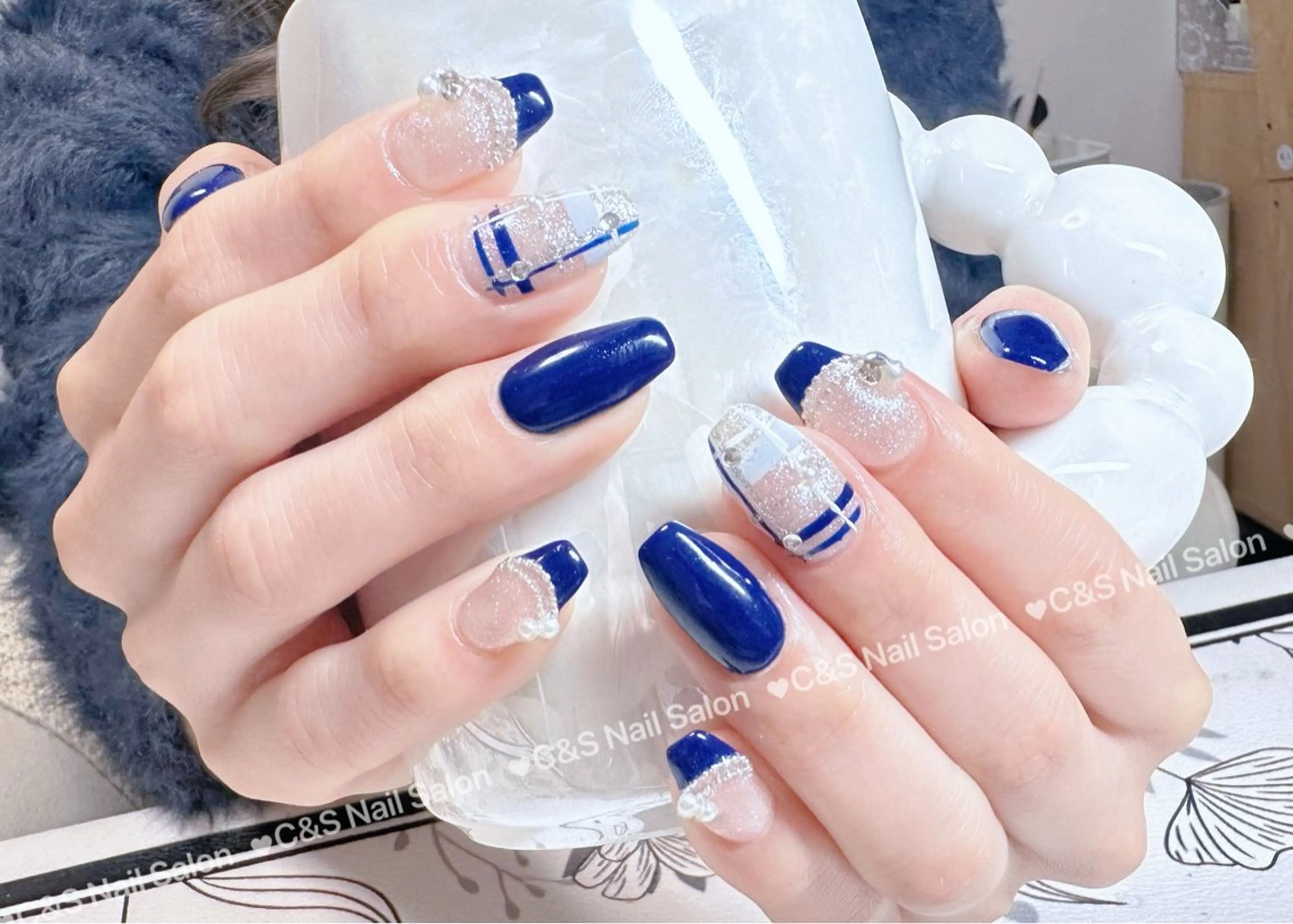 ネイル チークネイル 長さ出し フットネイル フレンチネイル ジェルネイル ハンドネイル C&S Nail Salonのネイルデザイン
