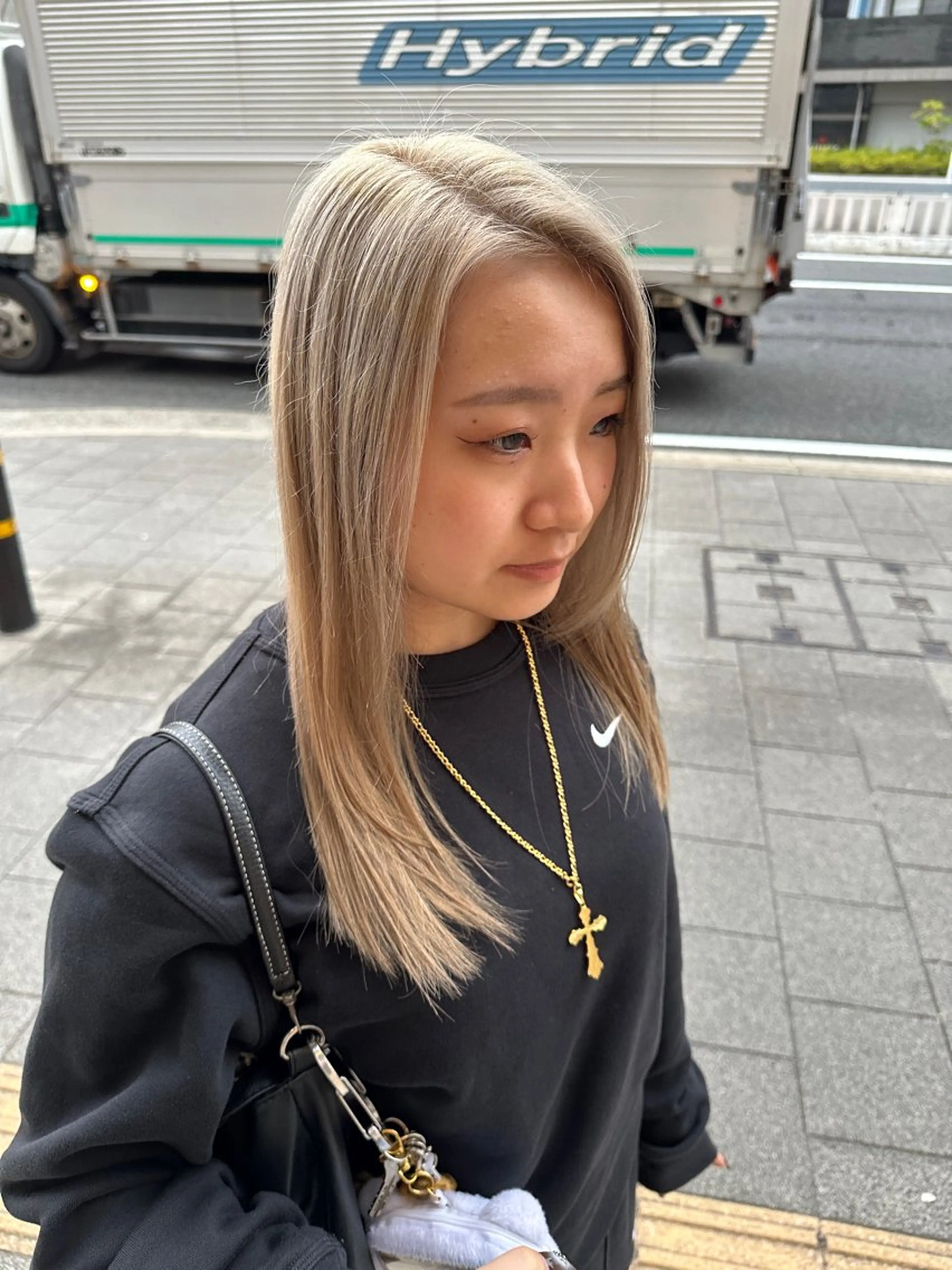 カラー ヘアカラー L/MA所属・MIKU /カラー/ハイトーンのヘアスタイル