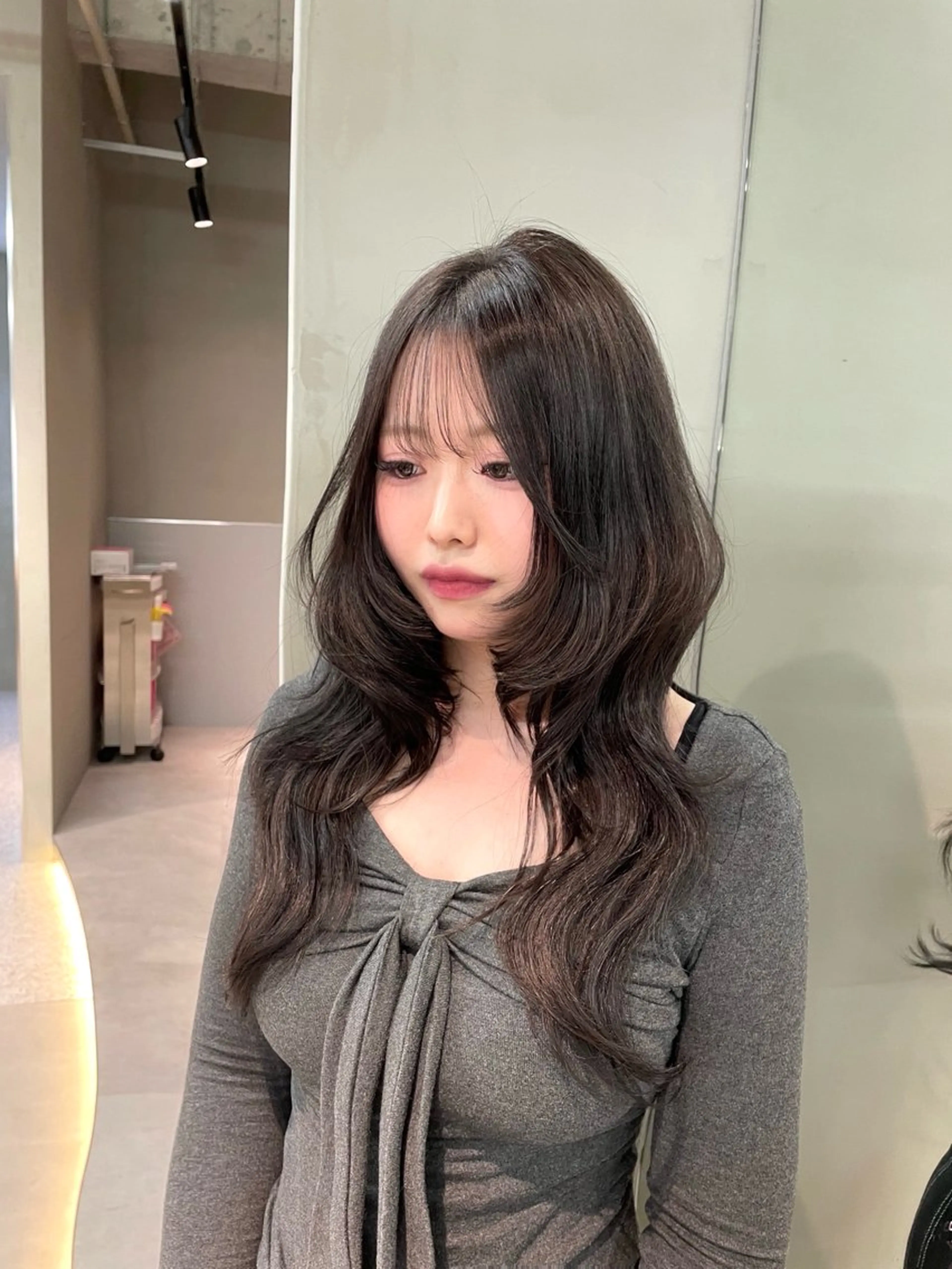 ロング カット トリートメント ヘッドスパ ヘアセット 韓国ヘア/レイヤー Londエレンのヘアスタイル