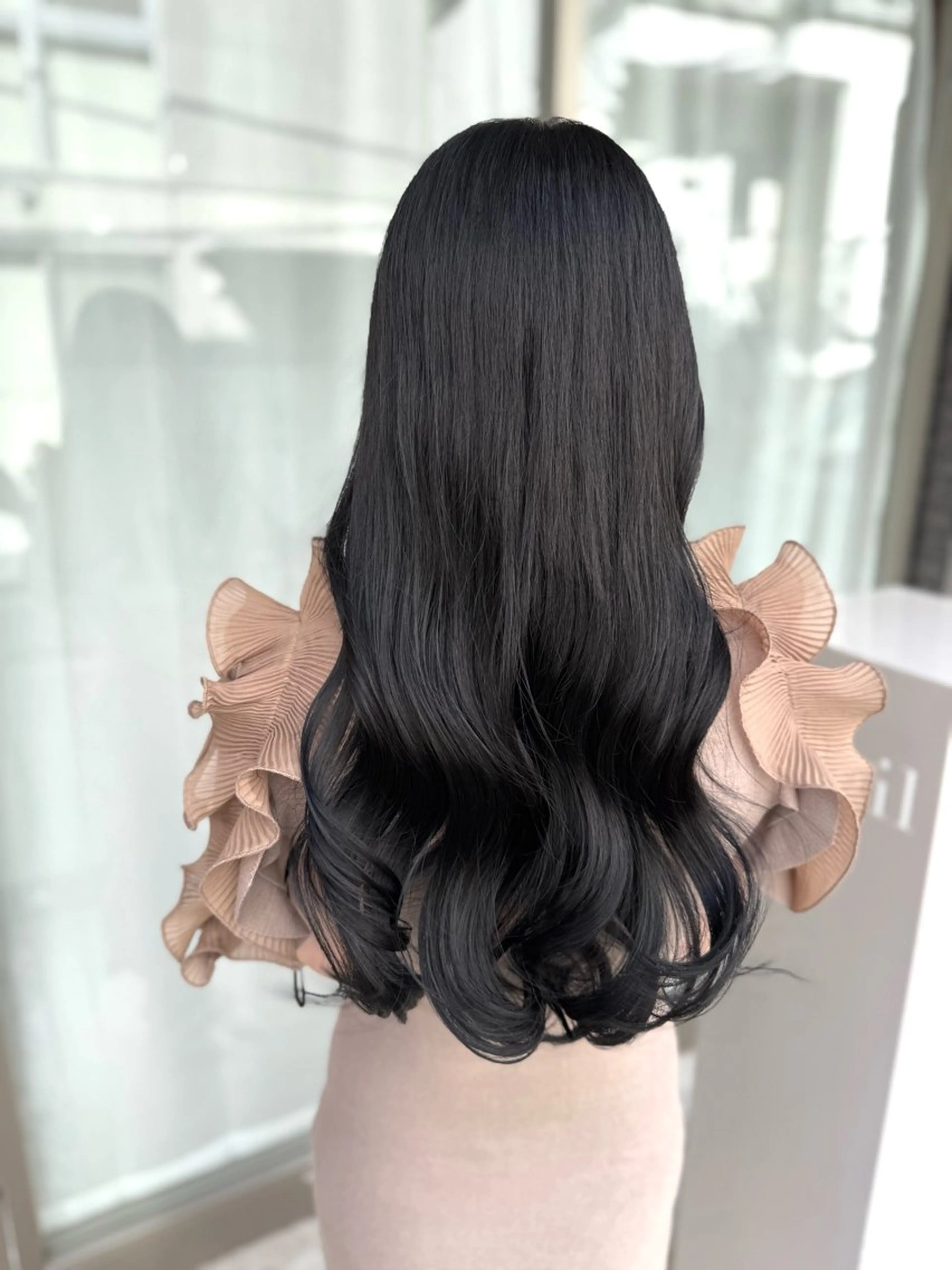 ロング カラー ダークグレー ダークグレージュ グレージュ カット ヘアカラー トリートメント グレージュ/透明感/ 韓国ヘア/RISAのヘアスタイル