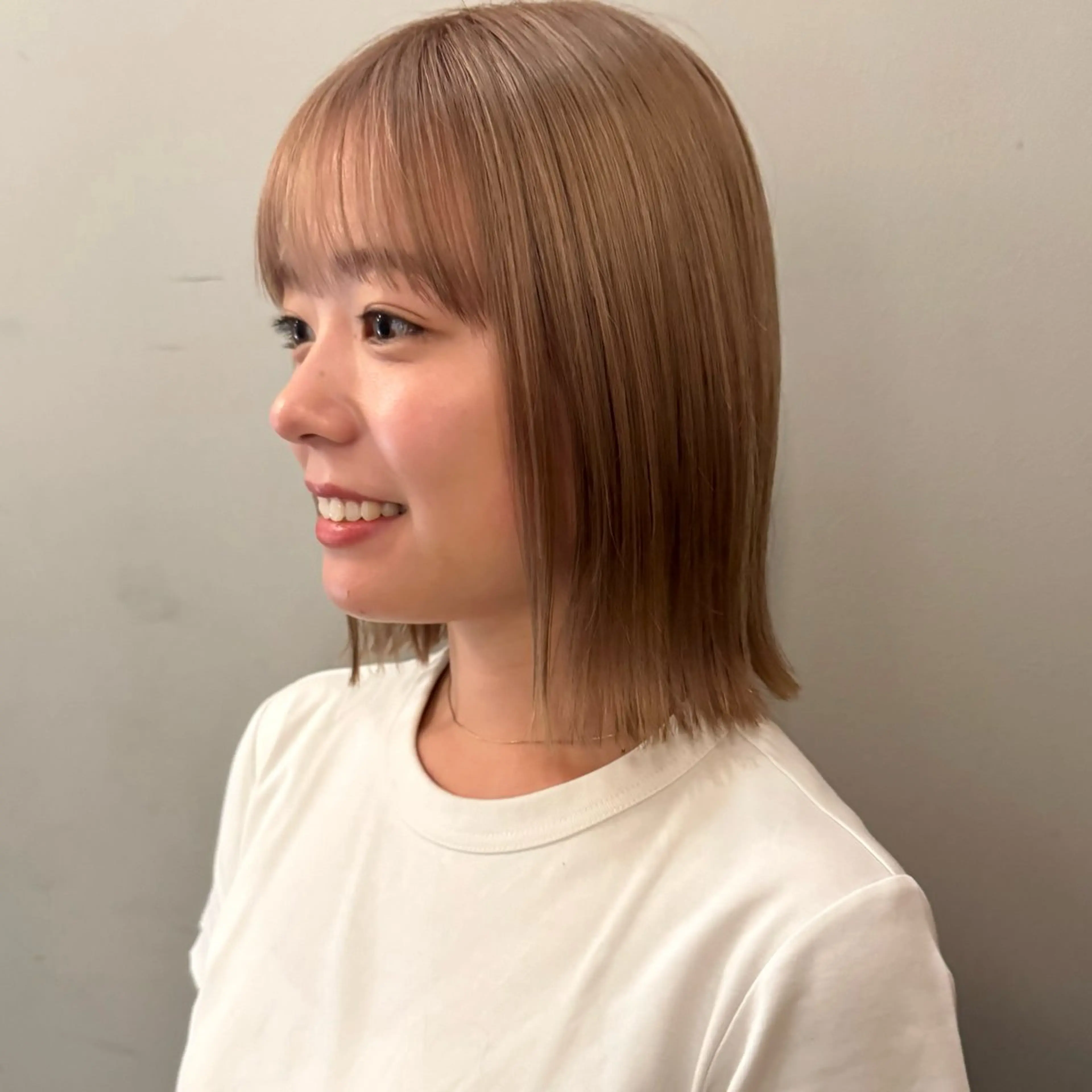ミディアム カラー カット ヘアカラー トリートメント 🌿レイヤーボブ/パ ーマ🌿　木梨健太のヘアスタイル