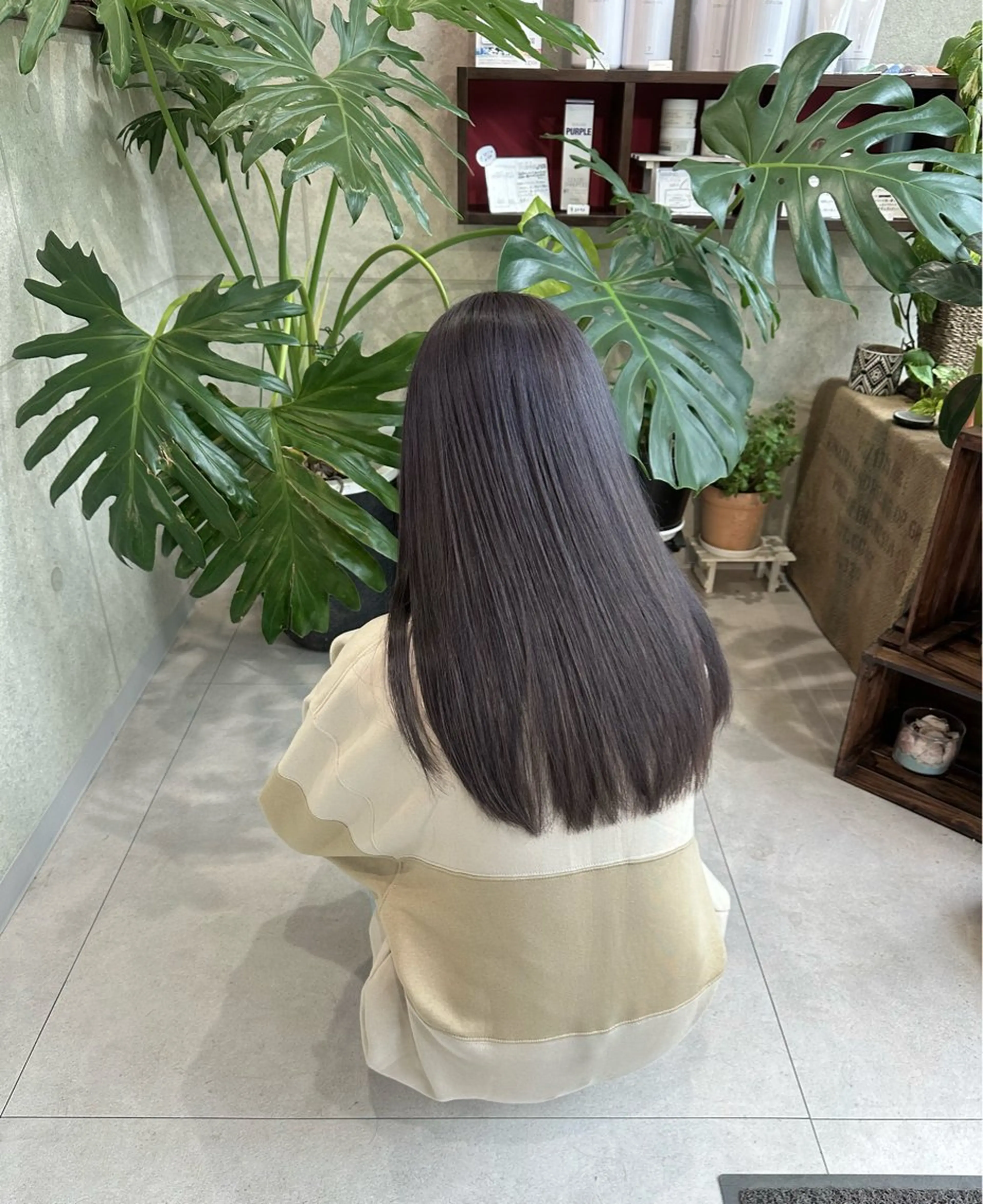 セミロング カラー ダークシルバー シルバー ANNDER所属・遠藤惟斗/自由が丘/ 透明感カラー/パーマのヘアスタイル