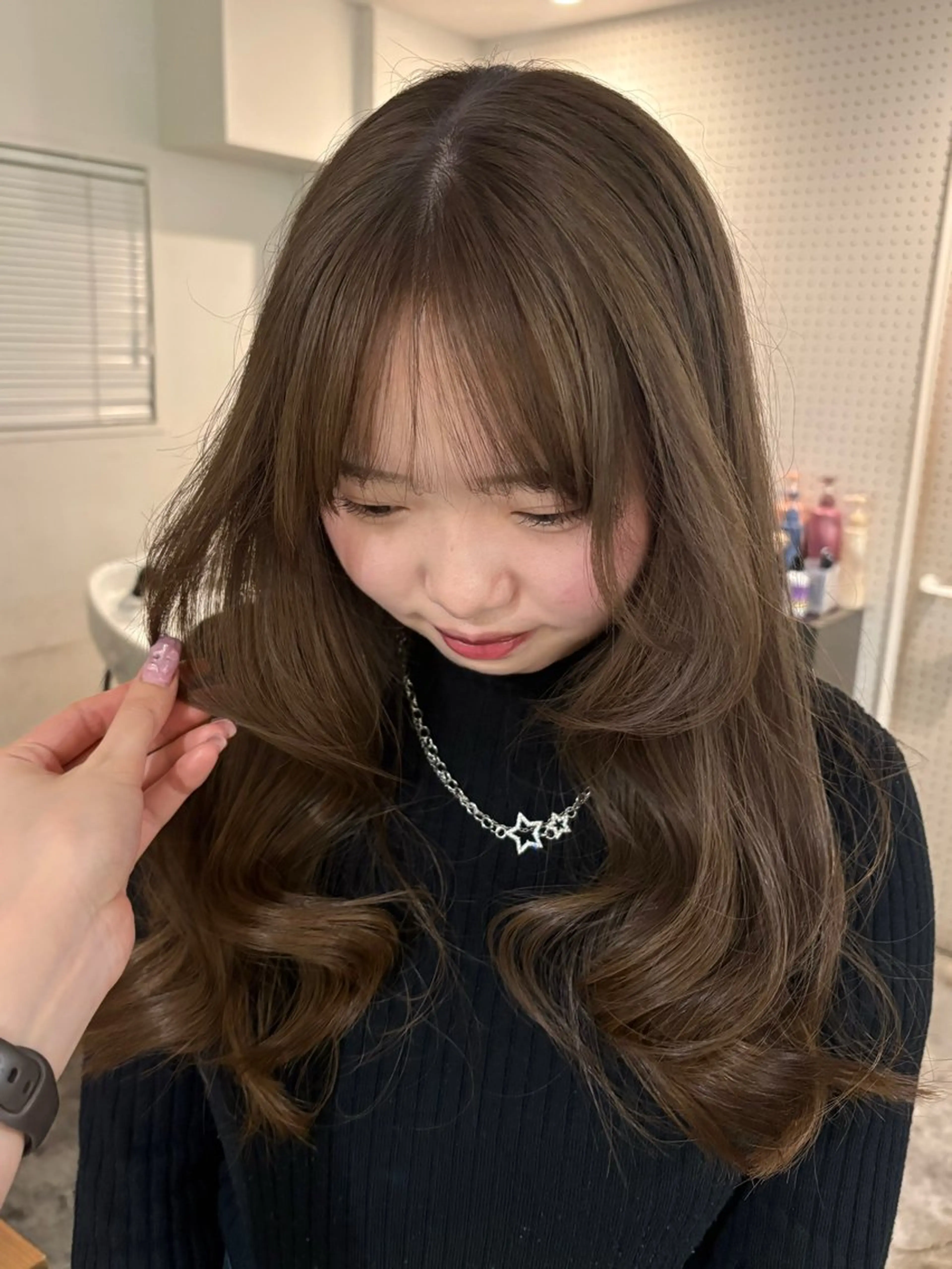 カラー ベージュカラー ブリーチ ケアブリーチ 透明感カラー グレージュ カット ヘアカラー トリートメント kanami/ 中崎町美容室のヘアスタイル