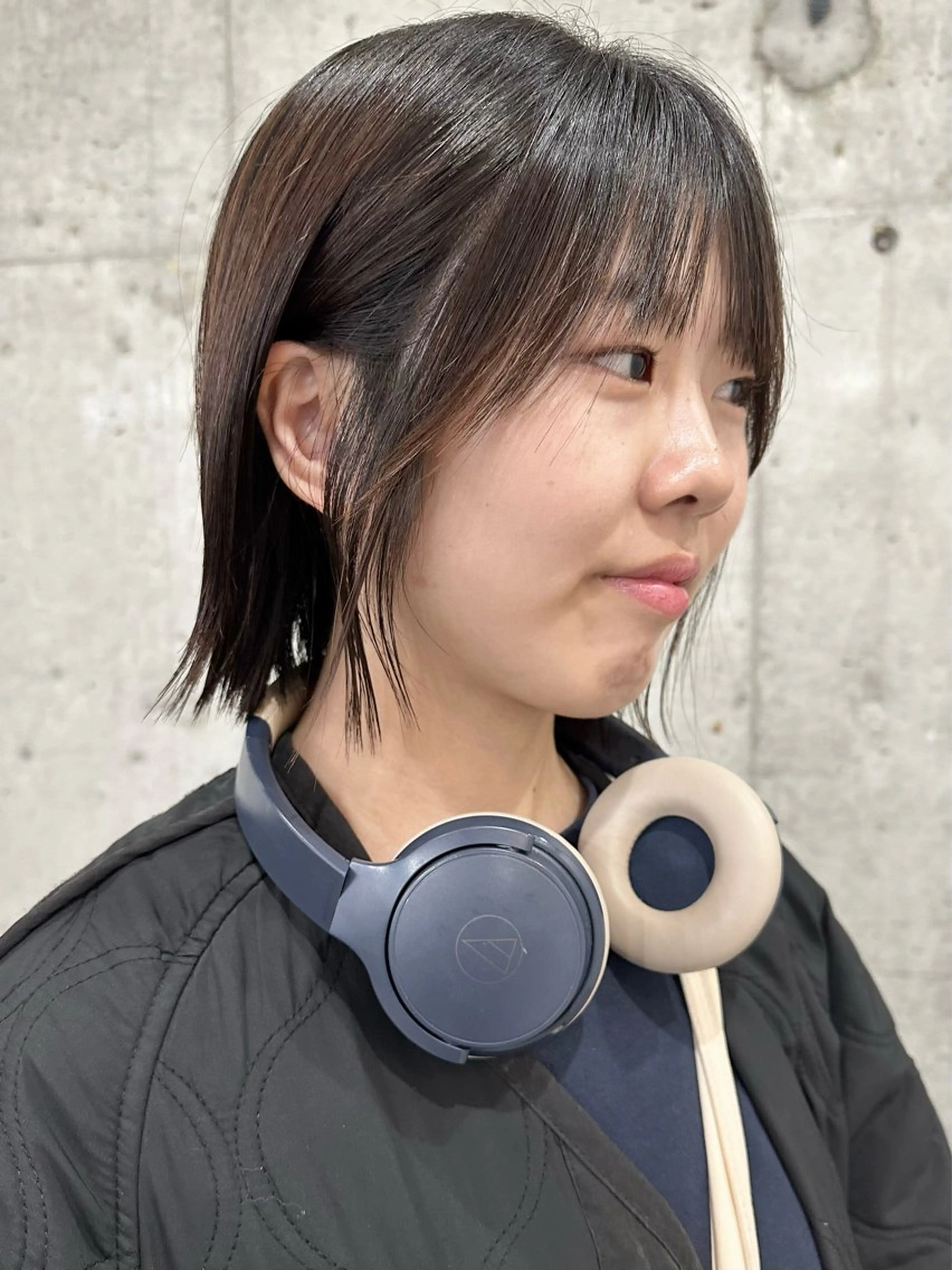 ショート 切りっぱなしボブ/ デザインカラー店長のヘアスタイル