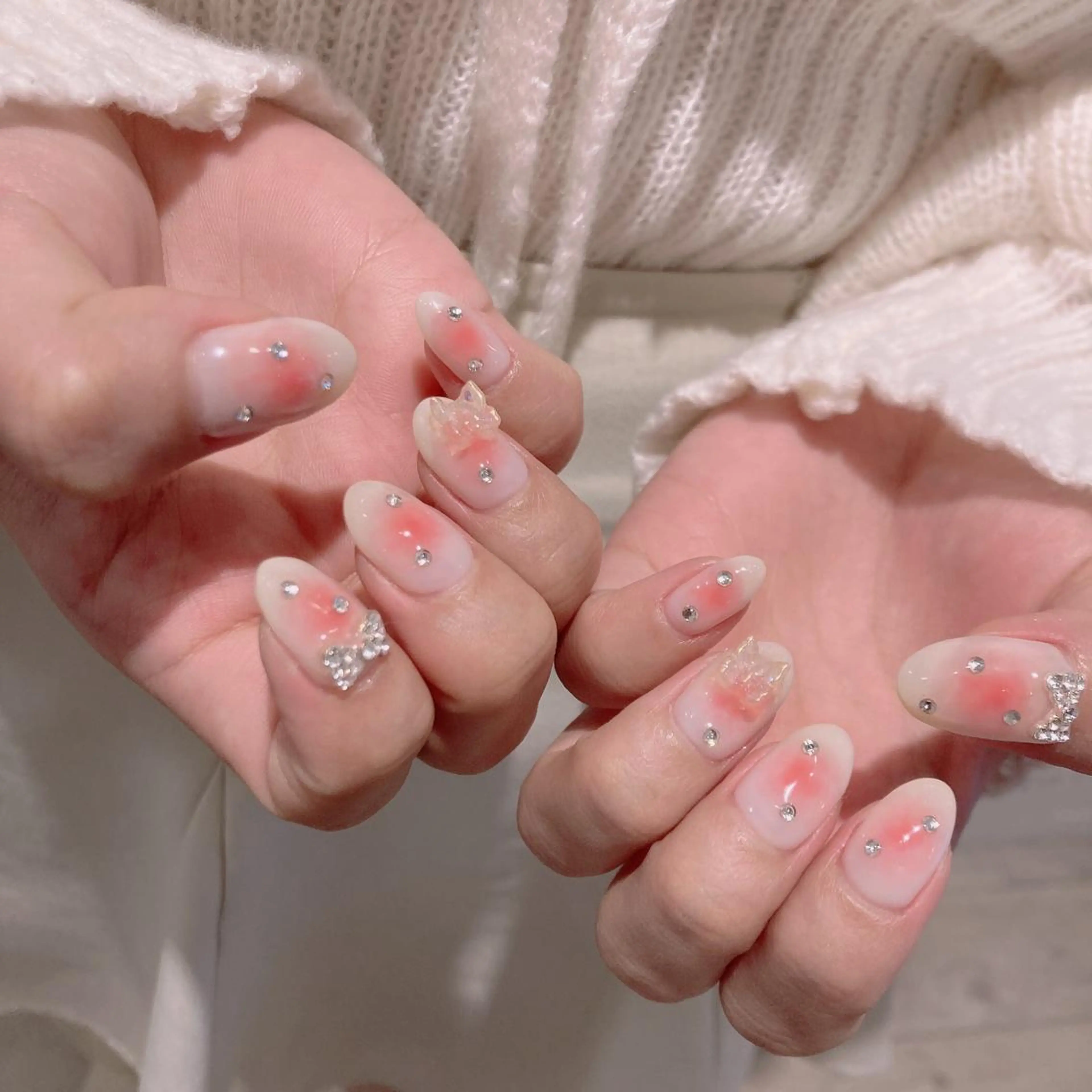 ネイル ハンドネイル 韓国ネイル/ワンホン ネイル🎀表参道3分のネイルデザイン